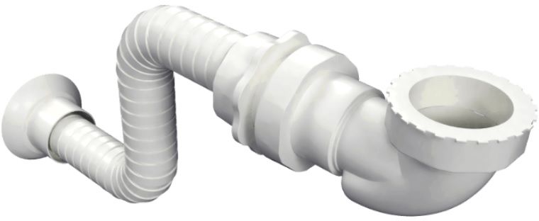 Actima sifon pentru lavoar tubular alb INNL.1219.SET.WH