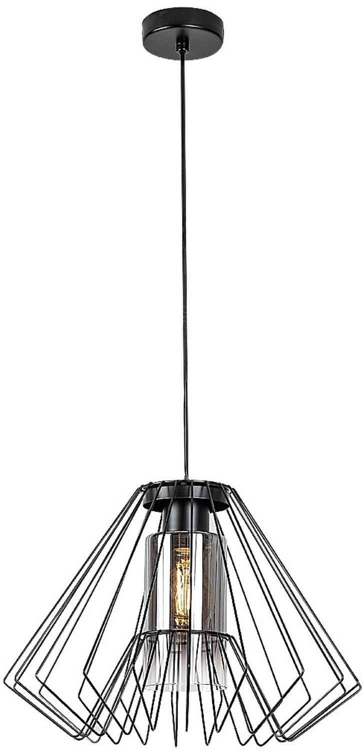 Rabalux Emerencia lampă suspendată 1x40 W negru-fumuriu 72372