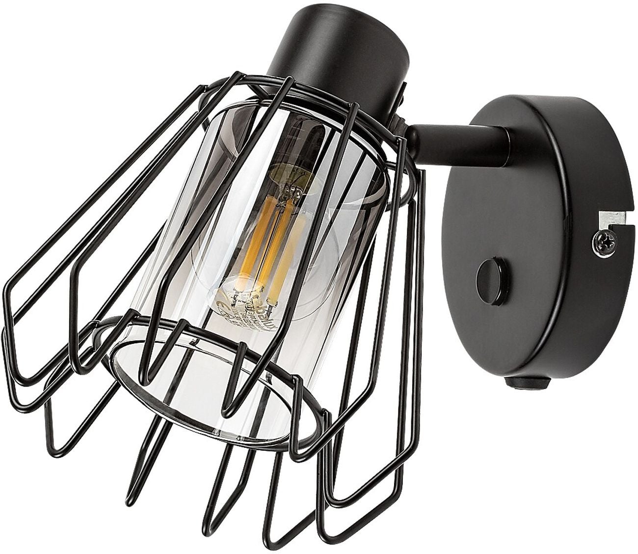 Rabalux Emerencia lampă de perete 1x40 W negru-fumuriu 73067