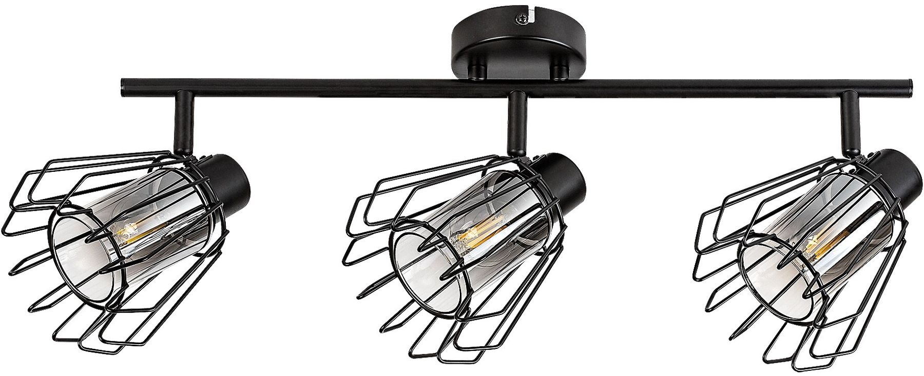 Rabalux Emerencia lampă de tavan 3x40 W negru-fumuriu 73069