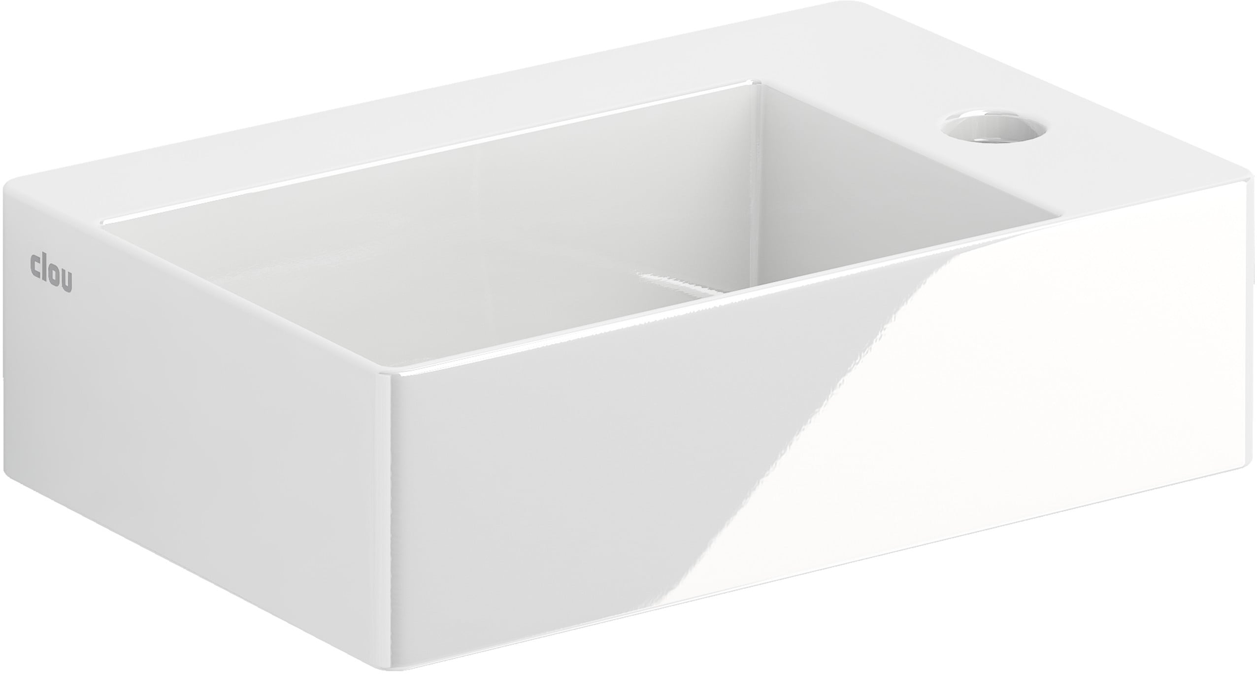 Clou New Flush lavoar 35.5x24.5 cm dreptunghiular clasică-de blat alb luciu CL/03.03420.01