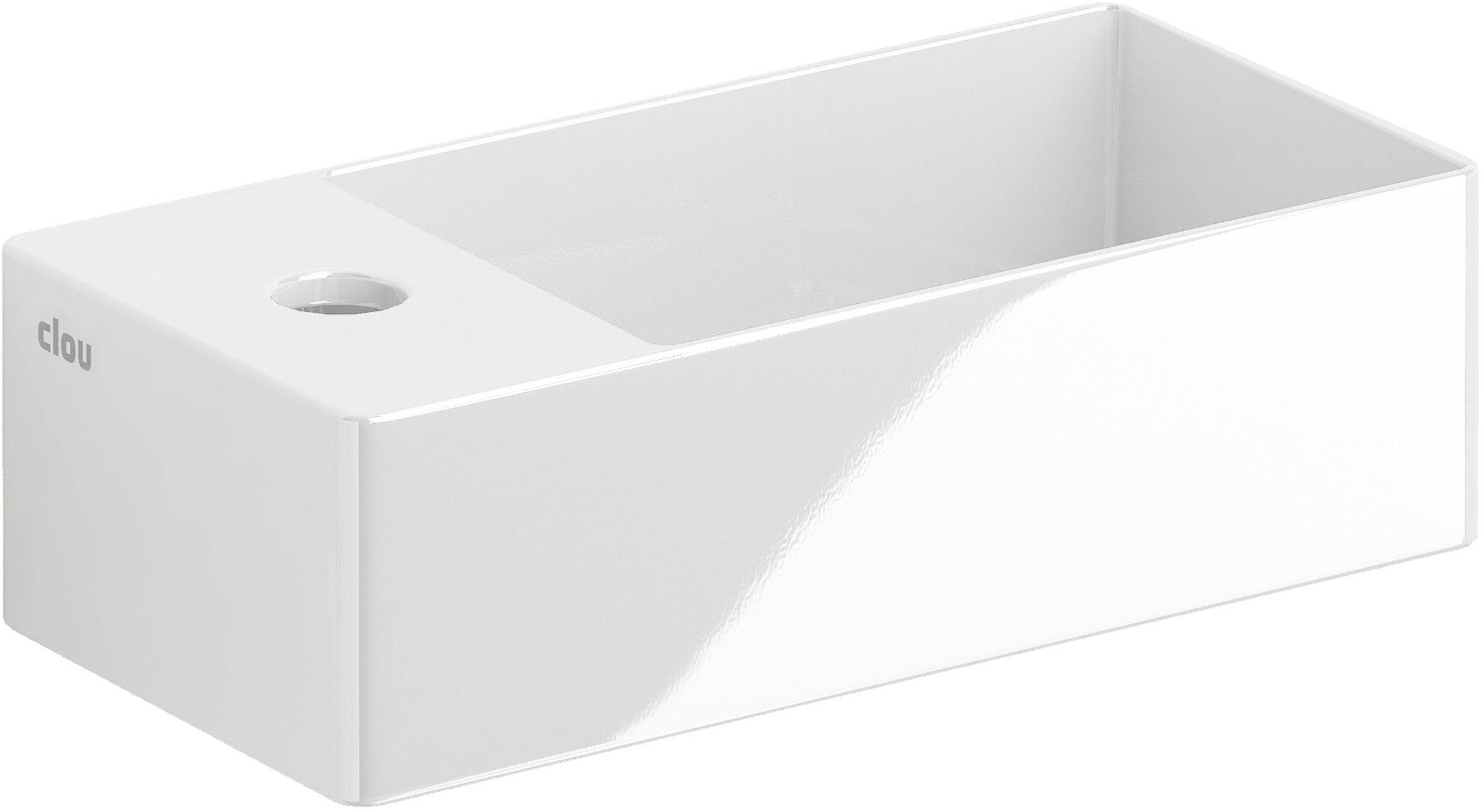 Clou New Flush lavoar 35x18 cm dreptunghiular clasică-de blat alb CL/03.03432.01