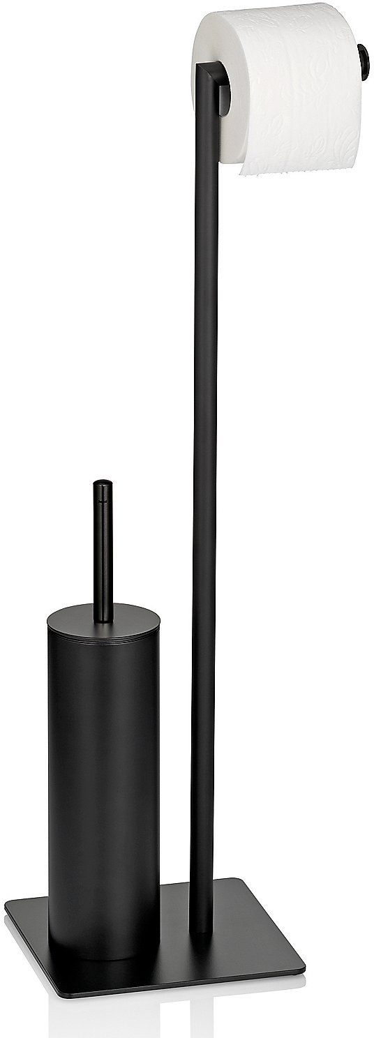 Kela Style perie wc cu mâner stativ negru KE-22498