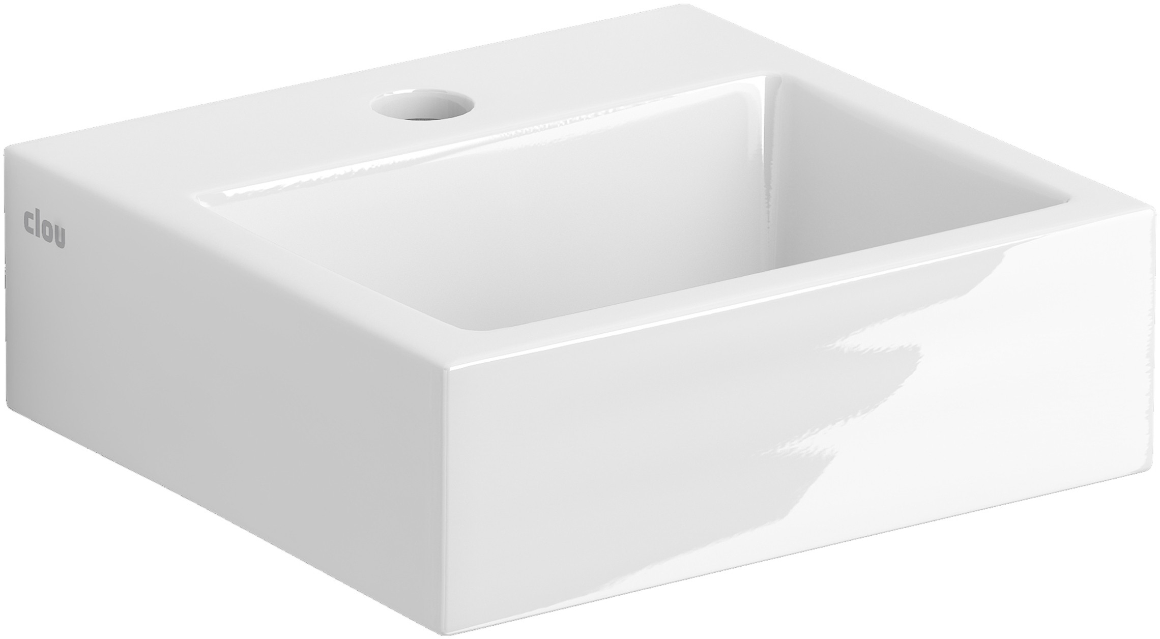 Clou Flush lavoar 28x27 cm dreptunghiular clasică-de blat alb luciu CL/03.03010