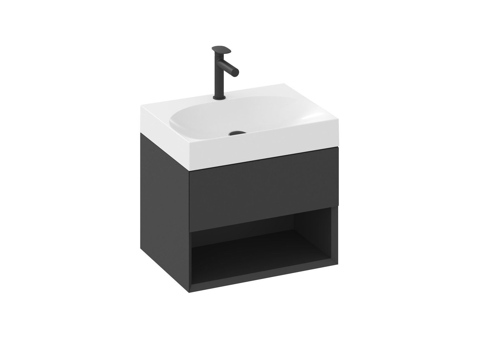 Ravak Lite dulap 60x45x43 cm sub chiuveta pe perete negru X000001856