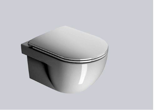 GSI City vas wc agăţat cu spălare turbionară alb lucios 911511