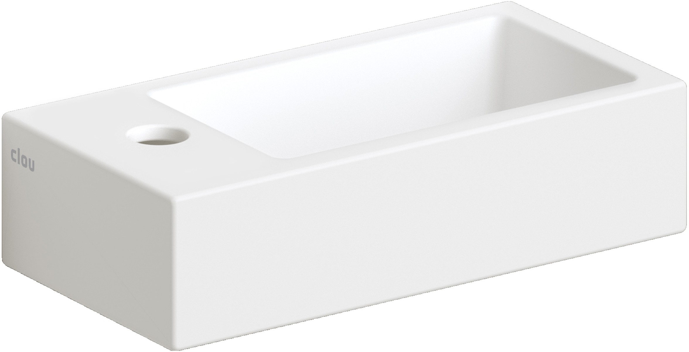 Clou Flush lavoar 36x18 cm dreptunghiular clasică-de blat alb CL/03.02032
