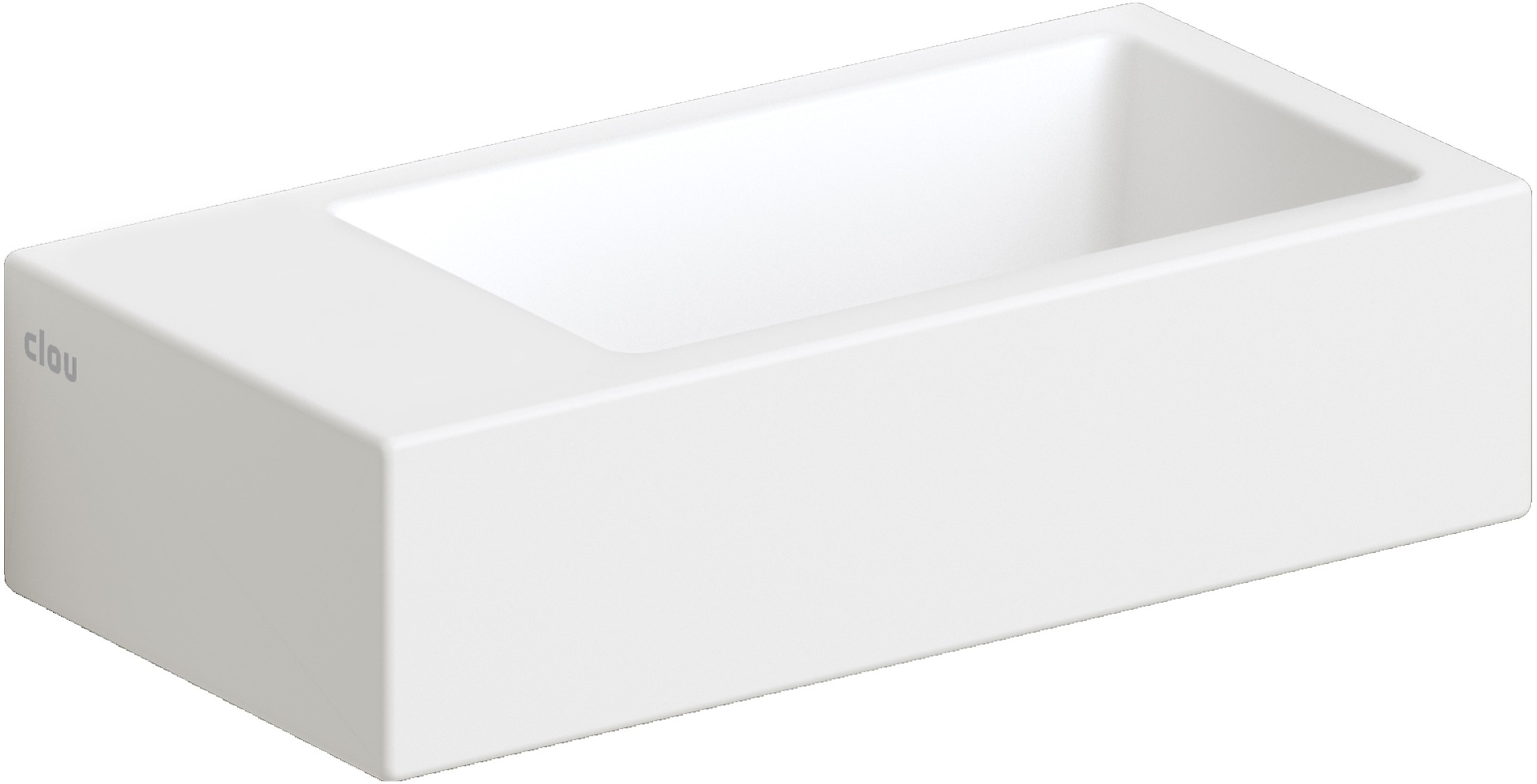 Clou Flush lavoar 36x18 cm dreptunghiular clasică-de blat alb CL/03.02033