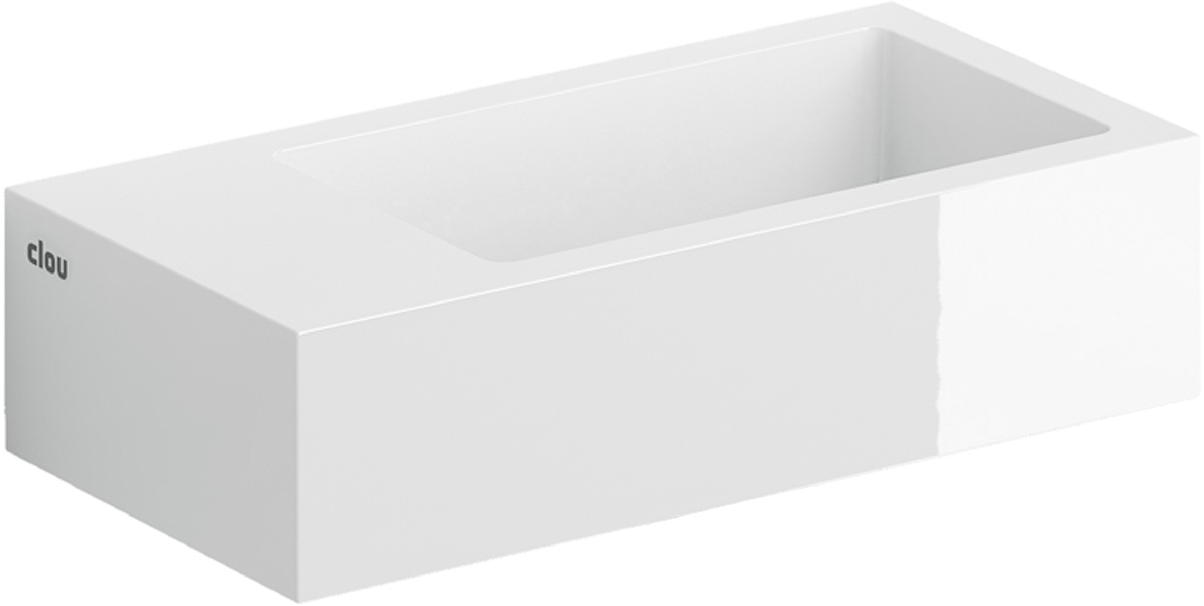 Clou Flush lavoar 36x18 cm dreptunghiular clasică-de blat alb CL/03.08032
