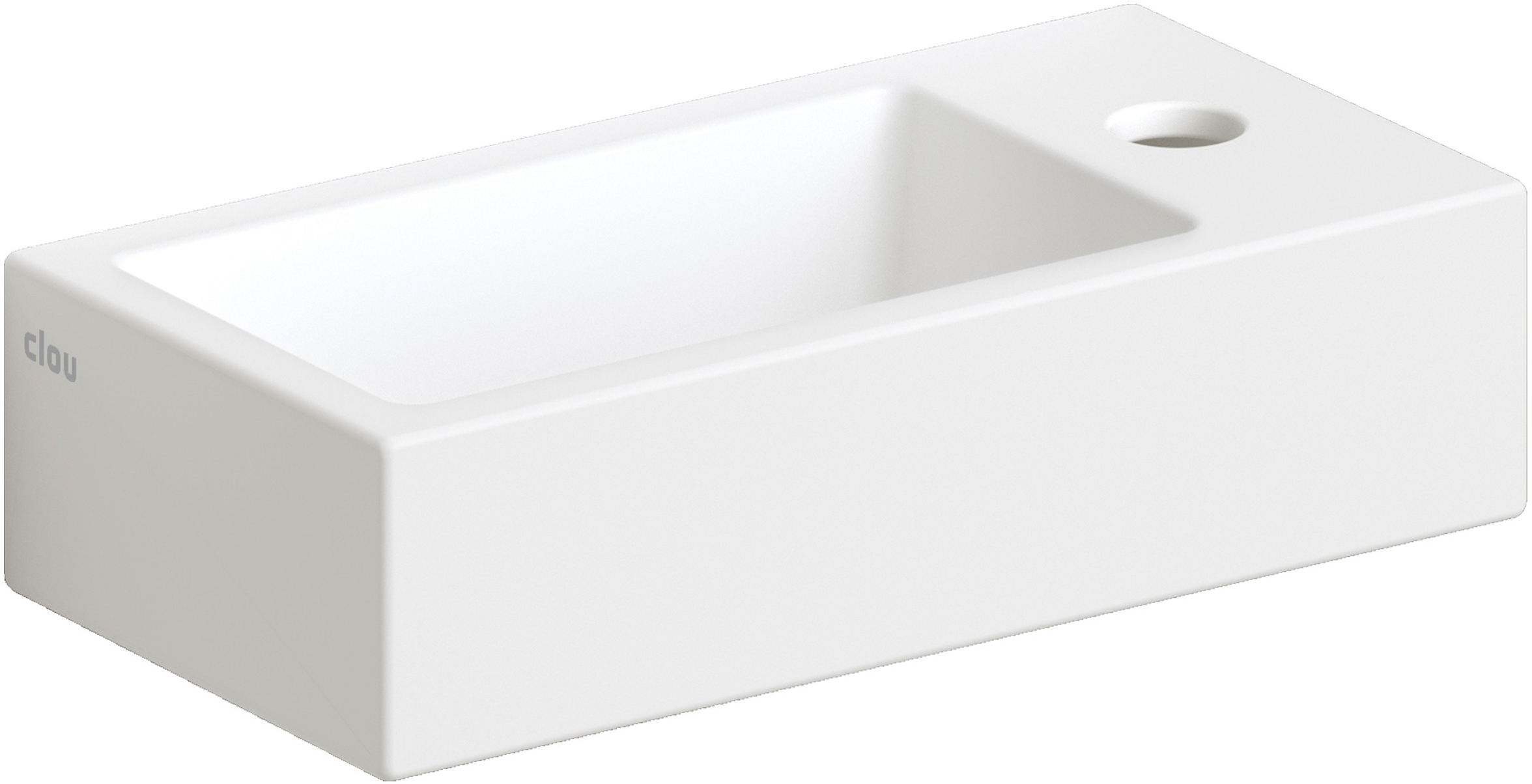 Clou Flush lavoar 36x18 cm dreptunghiular clasică-de blat alb CL/03.02030