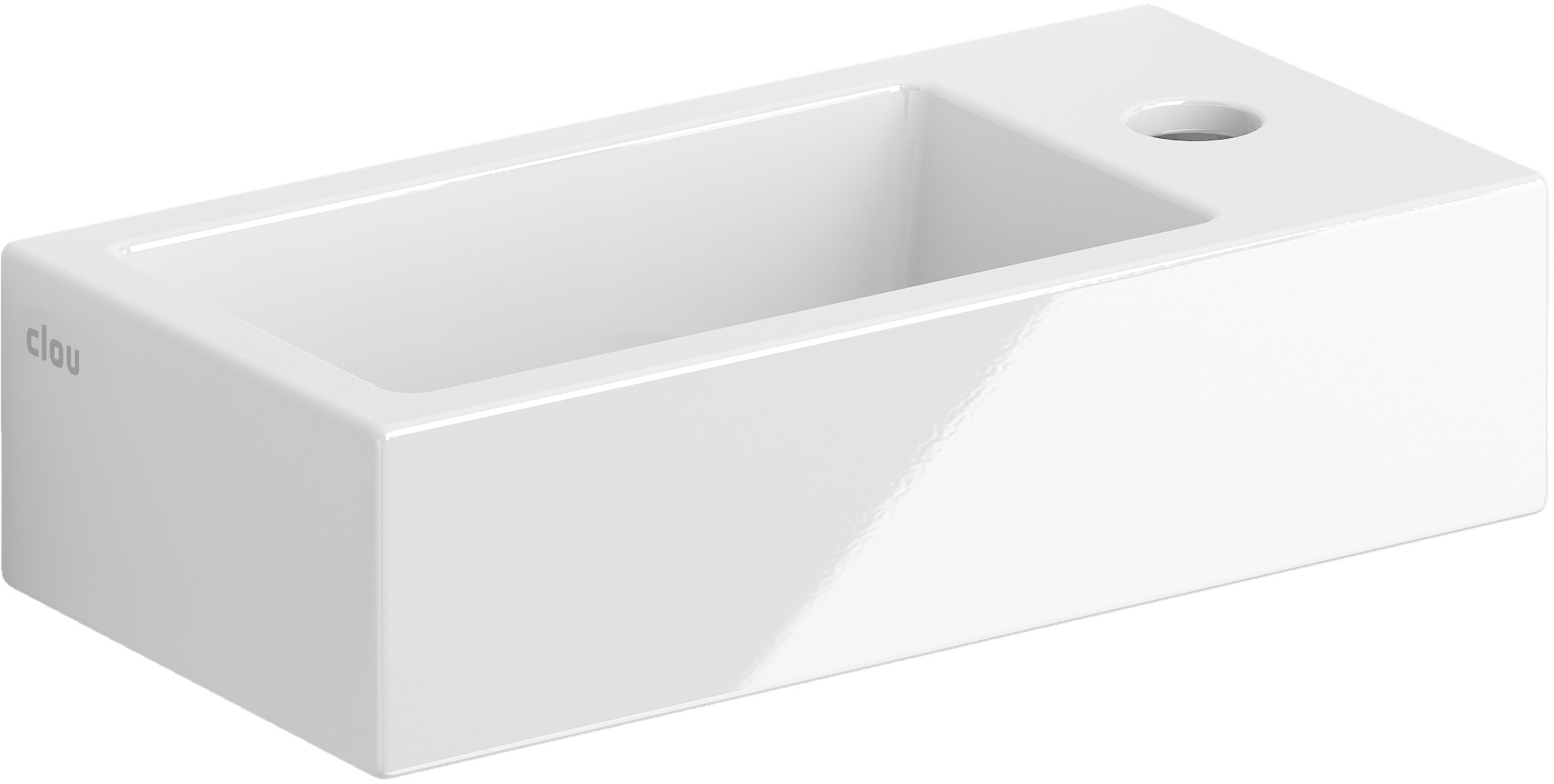 Clou Flush lavoar 36x18 cm dreptunghiular clasică-de blat alb CL/03.03030