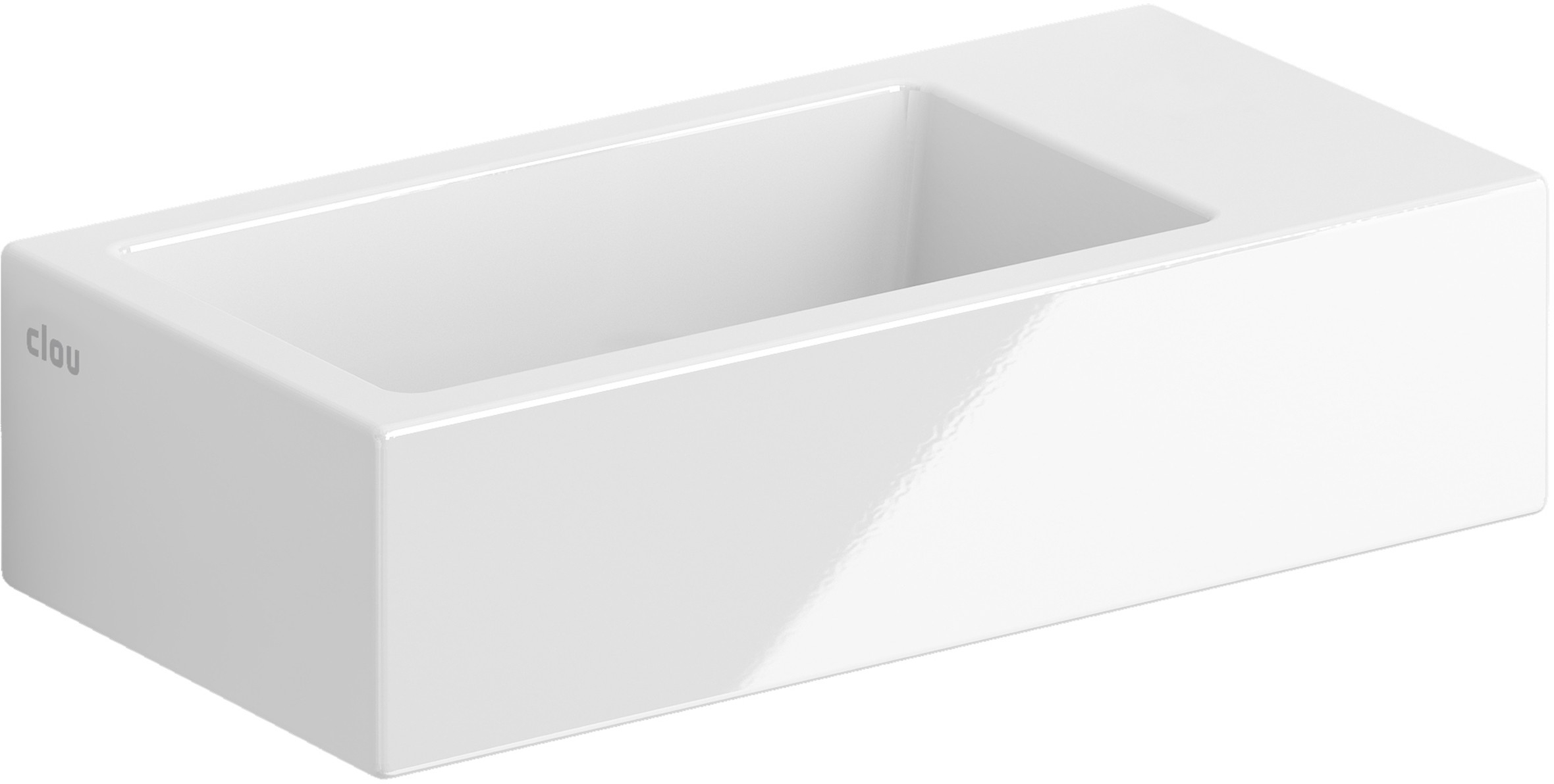 Clou Flush lavoar 36x18 cm dreptunghiular clasică-de blat alb CL/03.03031