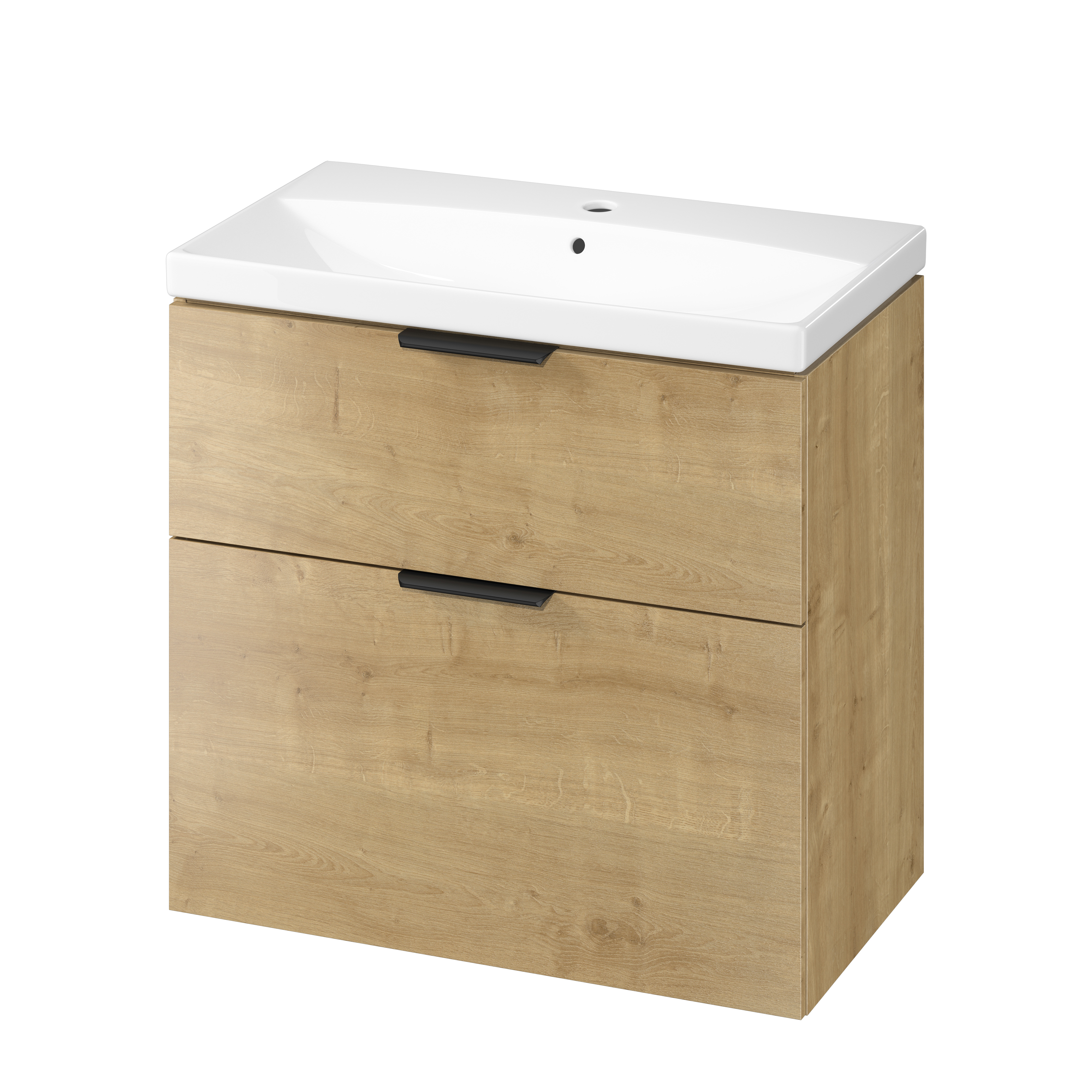Cersanit City lavoar cu dulap 80.5 cm stejar S4004-135