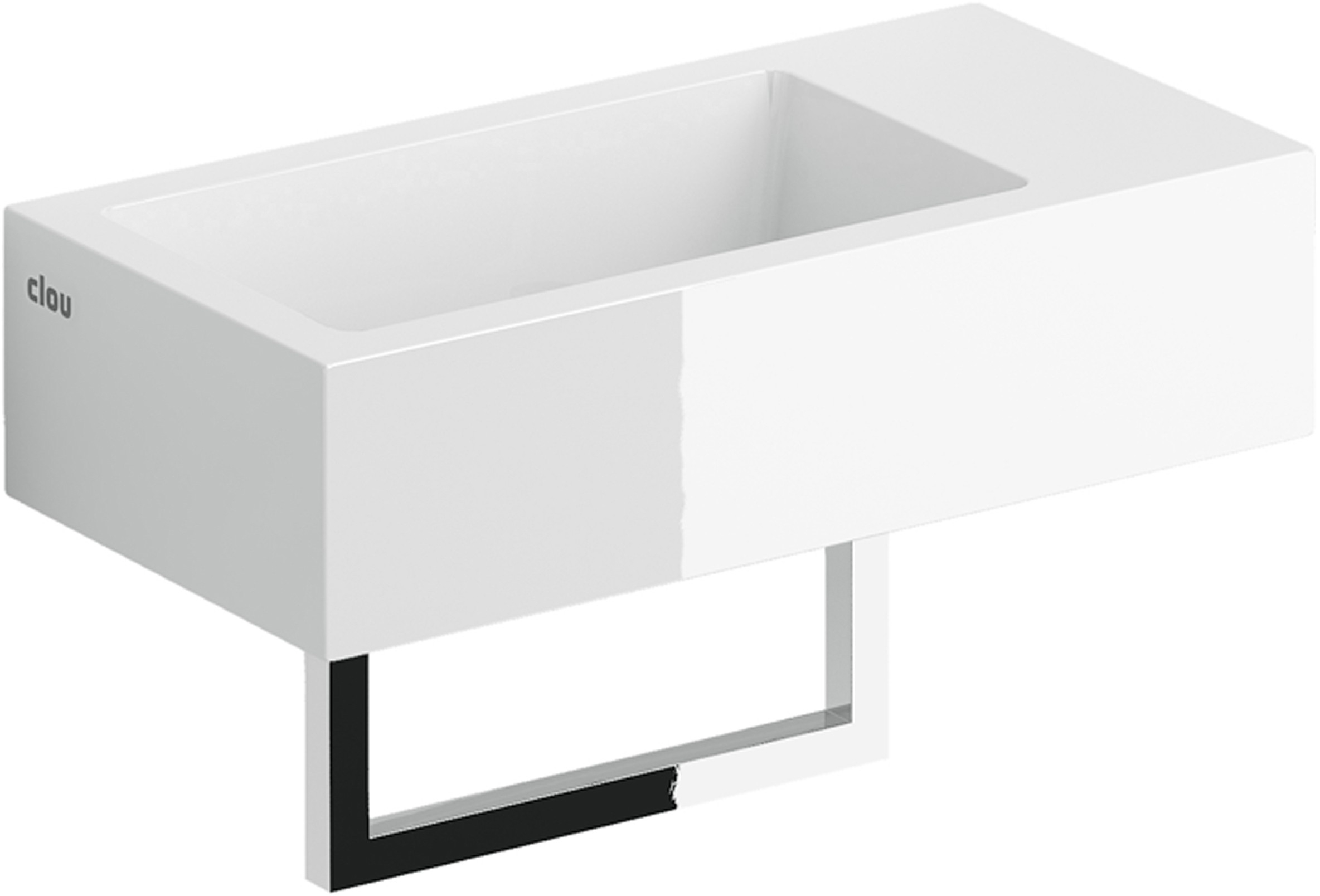 Clou Flush lavoar 36x18 cm dreptunghiular clasică-de blat alb CL/03.08031.02