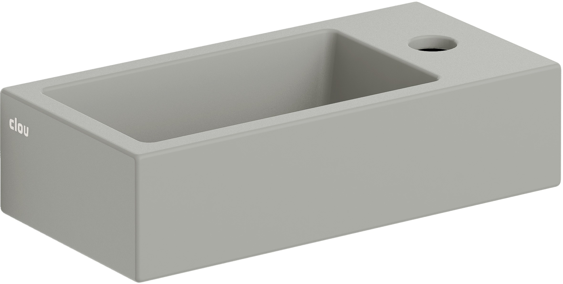 Clou Flush lavoar 36x18 cm dreptunghiular clasică-de blat gri/piatră CL/03.32030
