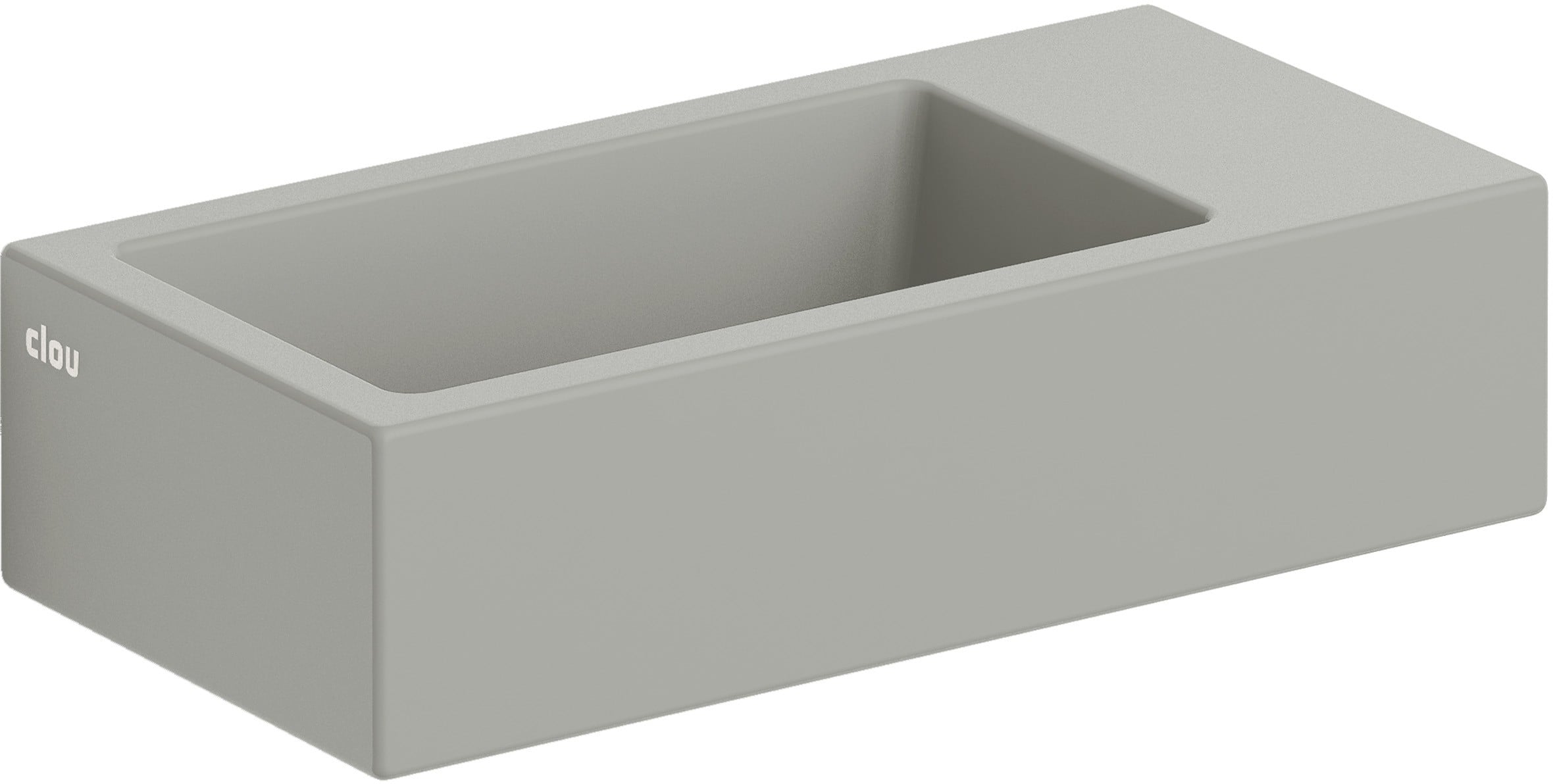 Clou Flush lavoar 36x18 cm dreptunghiular clasică-de blat gri/piatră CL/03.32031