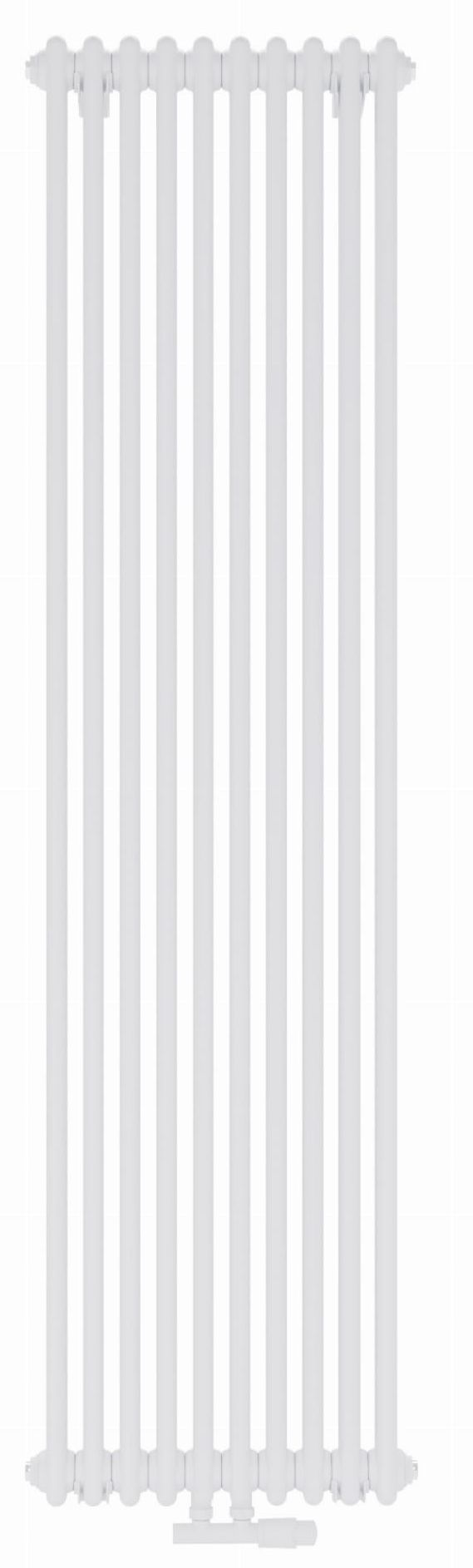 Luxrad Columnus 2 calorifer decorativ 180x29 cm podłączenie inferior alb COL2180002909016ZDC