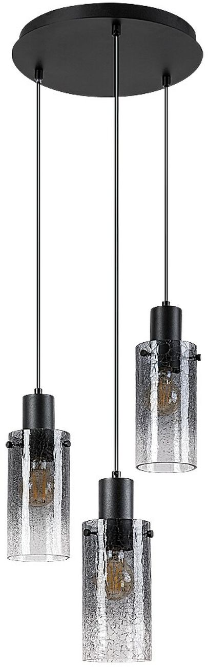 Rabalux Fumea lampă suspendată 3x60 W negru-fumuriu 72038