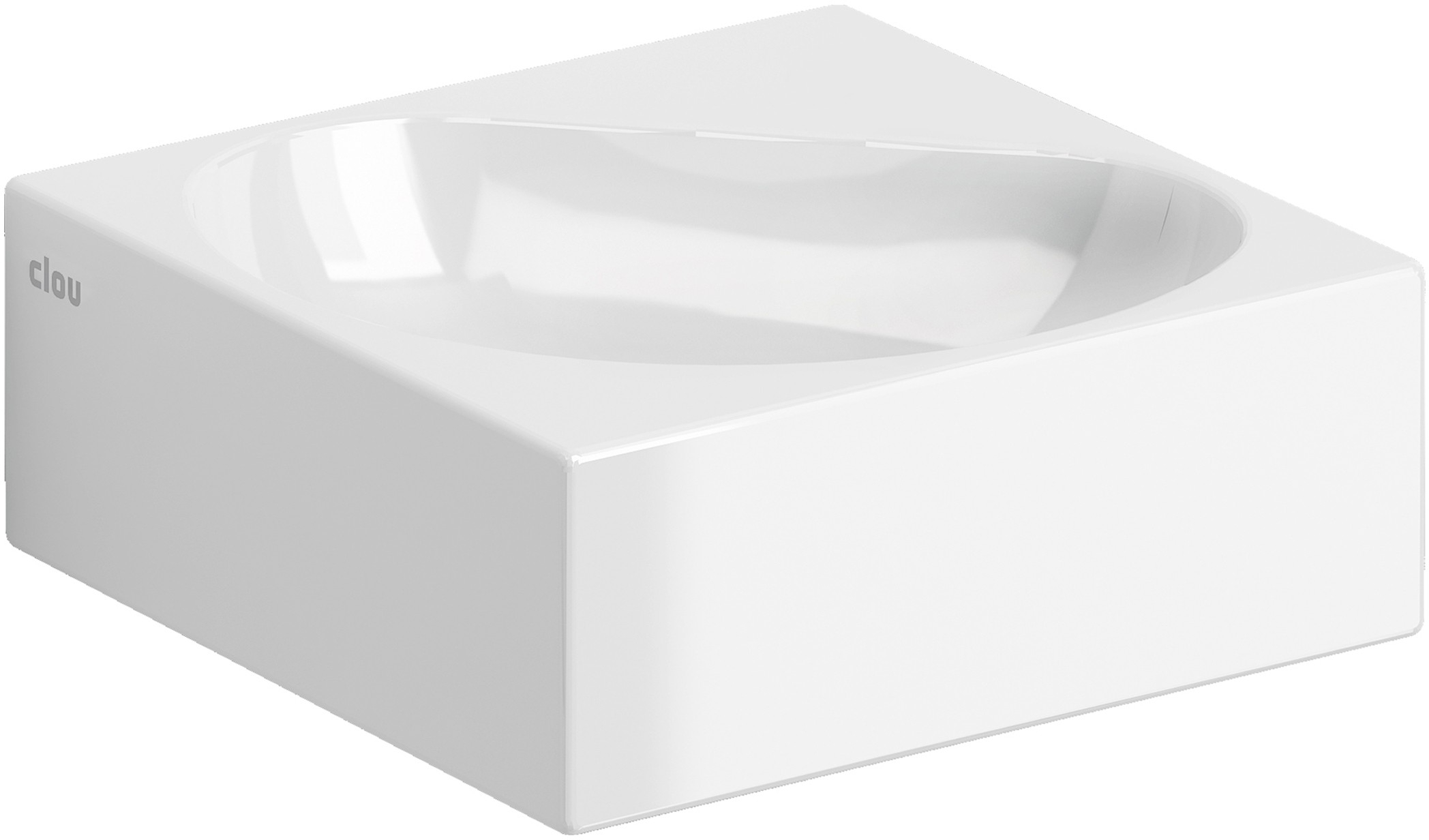 Clou Flush lavoar 27x27 cm pătrat clasică-de blat alb CL/03.03051