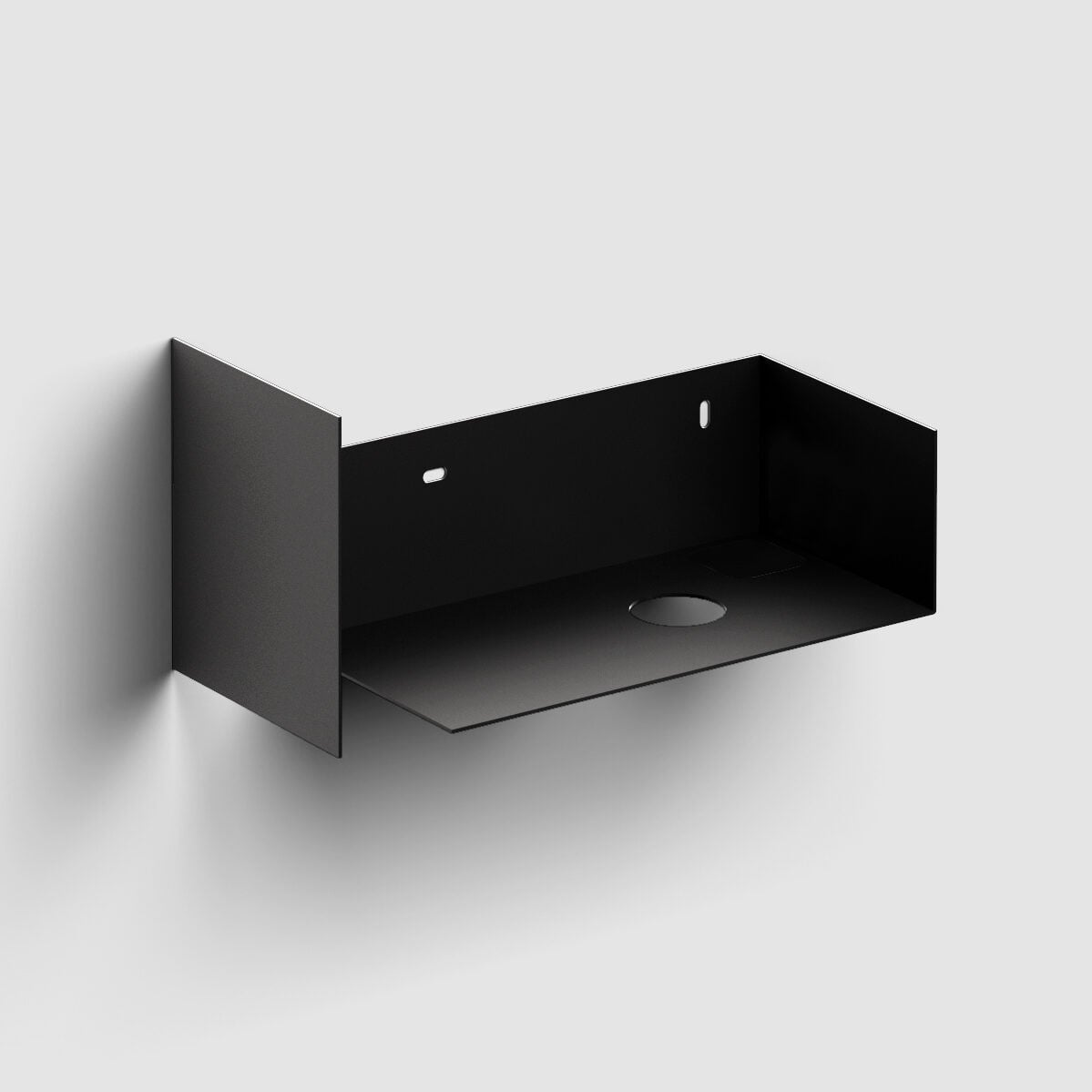 Clou Flush consolă 44x18x20.5 cm sub chiuveta pe perete negru CL/07.36.030.21