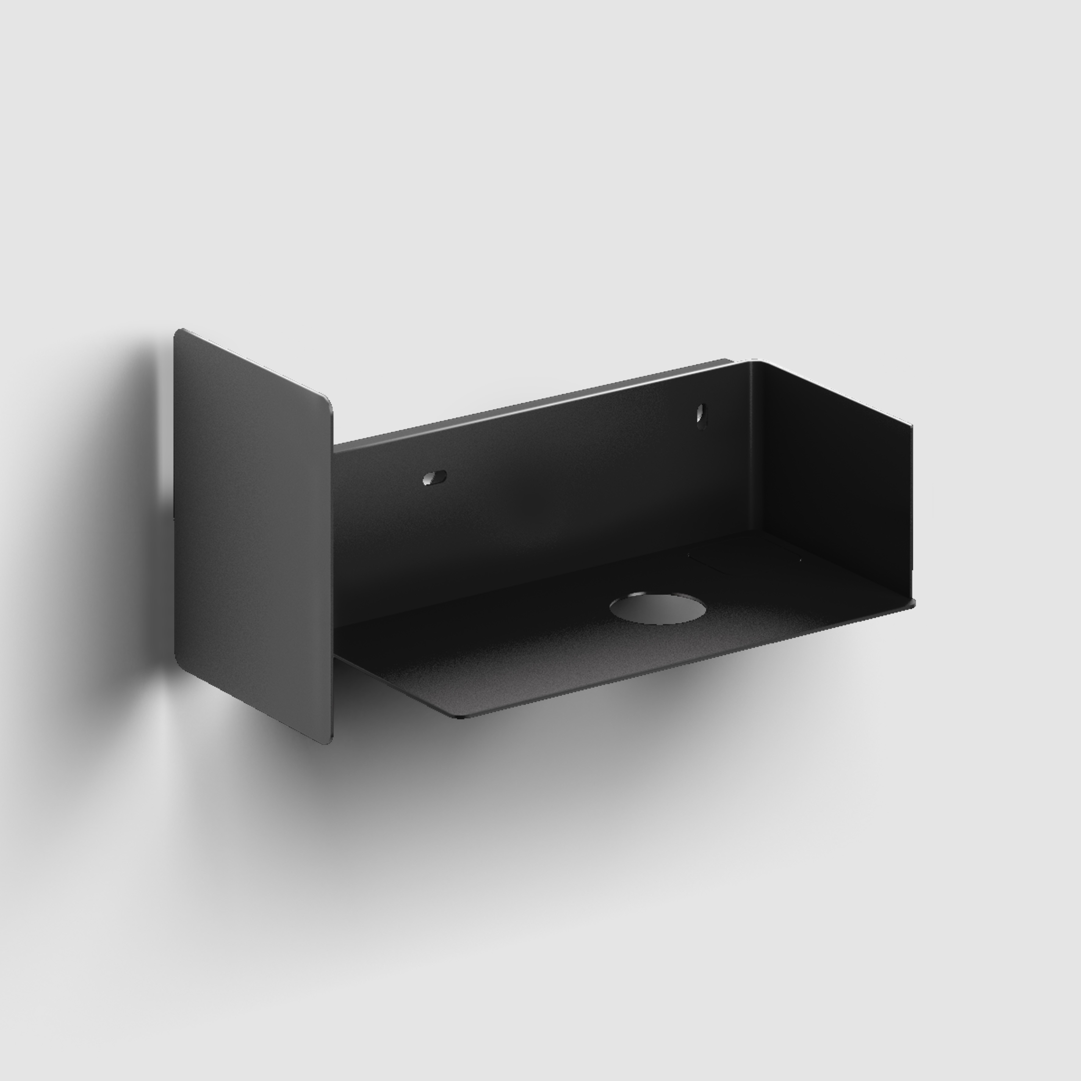 Clou New Flush consolă 44x18x21.2 cm sub chiuveta pe perete negru CL/07.36.430.21