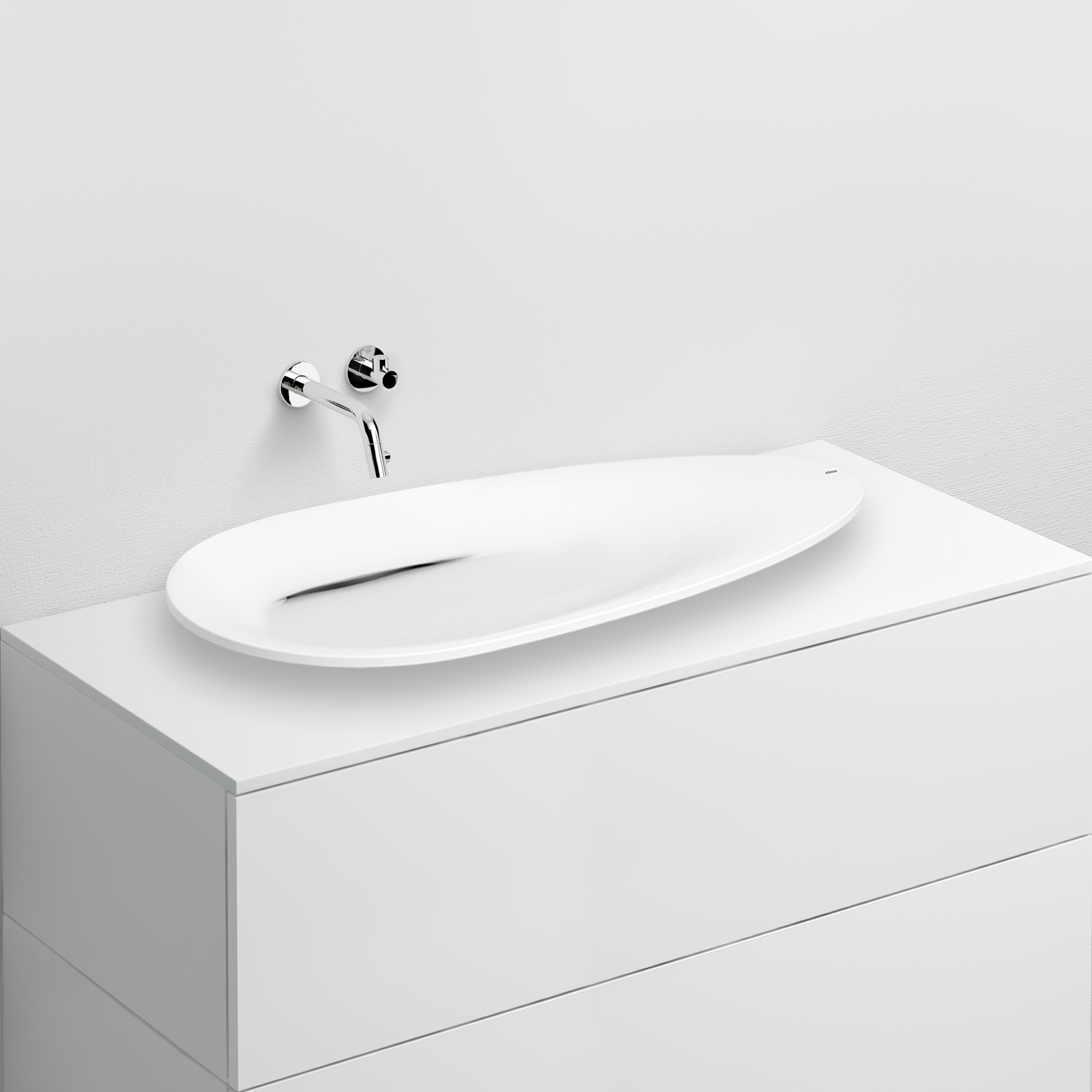 Clou First lavoar 84x38 cm ovale de blat alb CL/02.27011