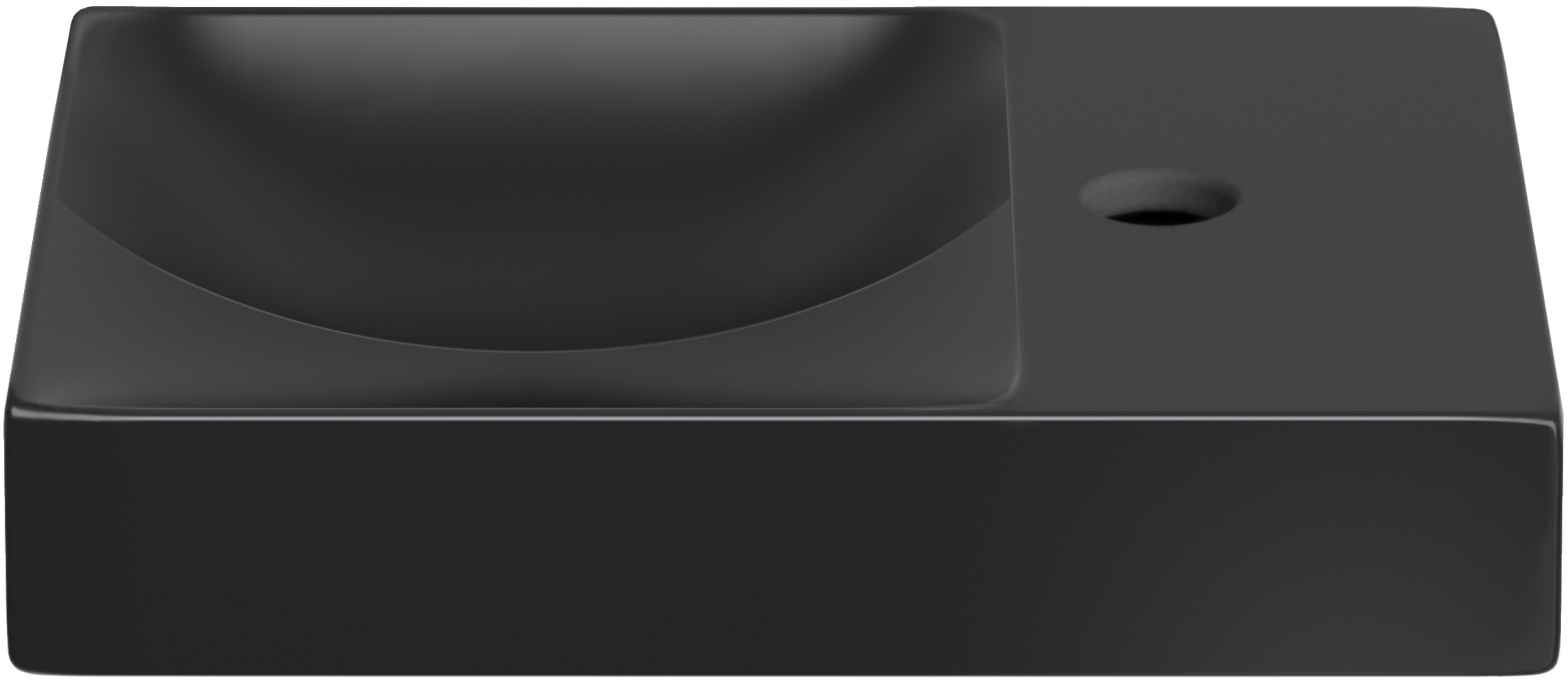 Clou Vale lavoar 38x19 cm dreptunghiular clasică-de blat negru CL/03.30161.01.R