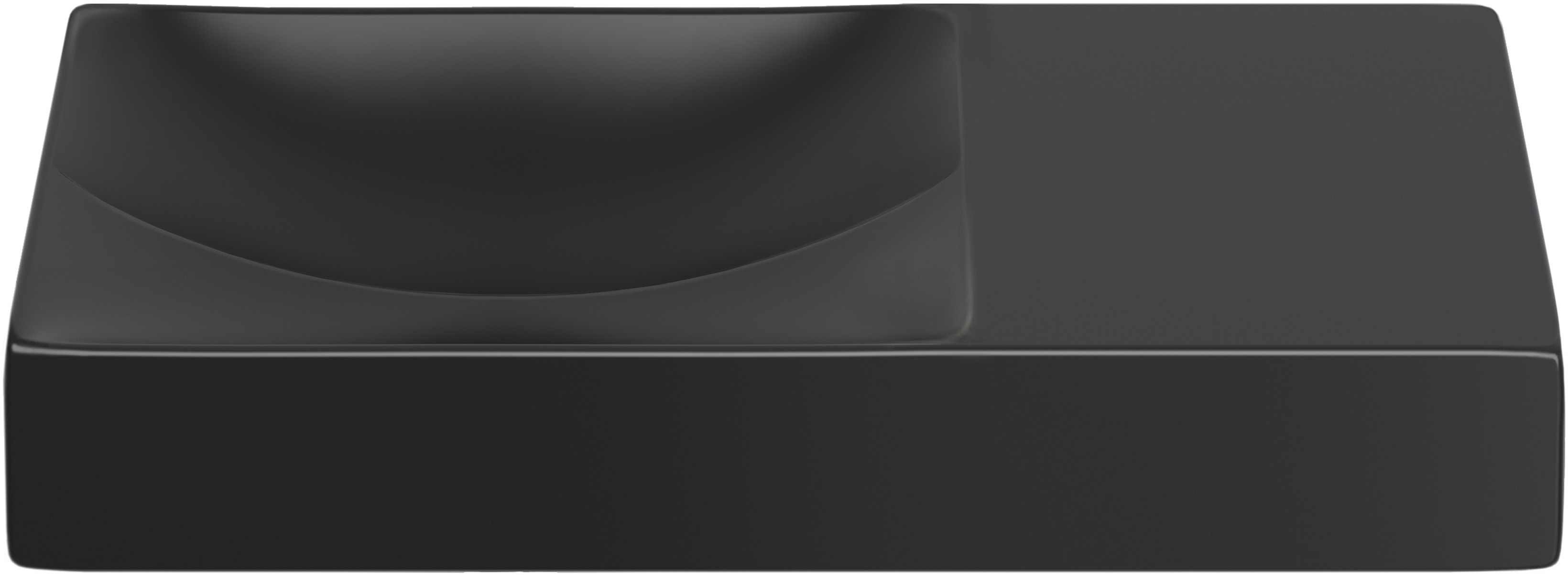 Clou Vale lavoar 45x19 cm dreptunghiular clasică-de blat negru mat CL/03.30162.R