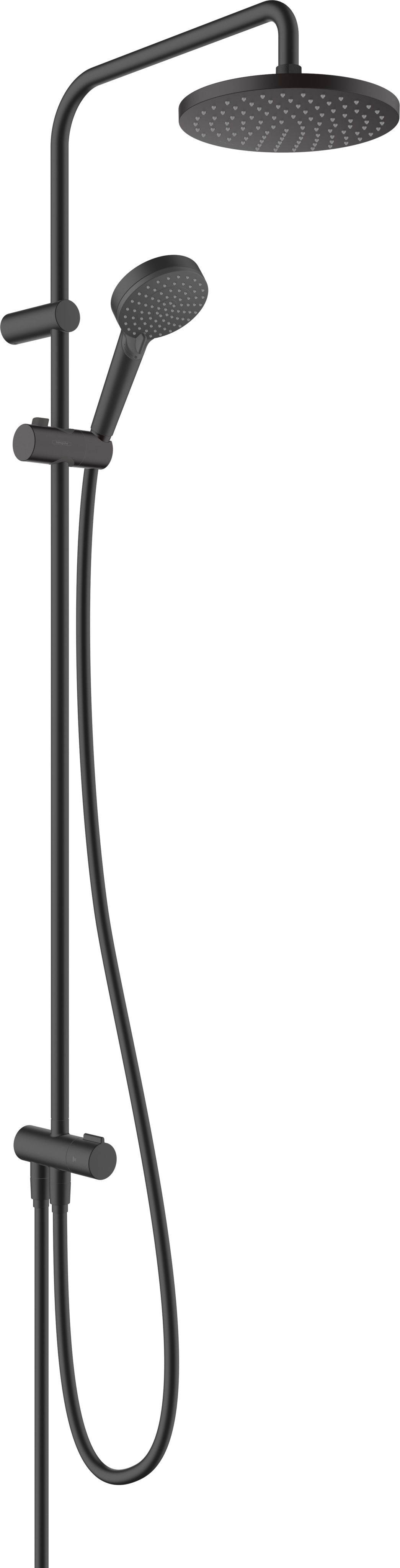 Hansgrohe Vernis Blend set de duș perete cu duș de ploaie negru 26272670