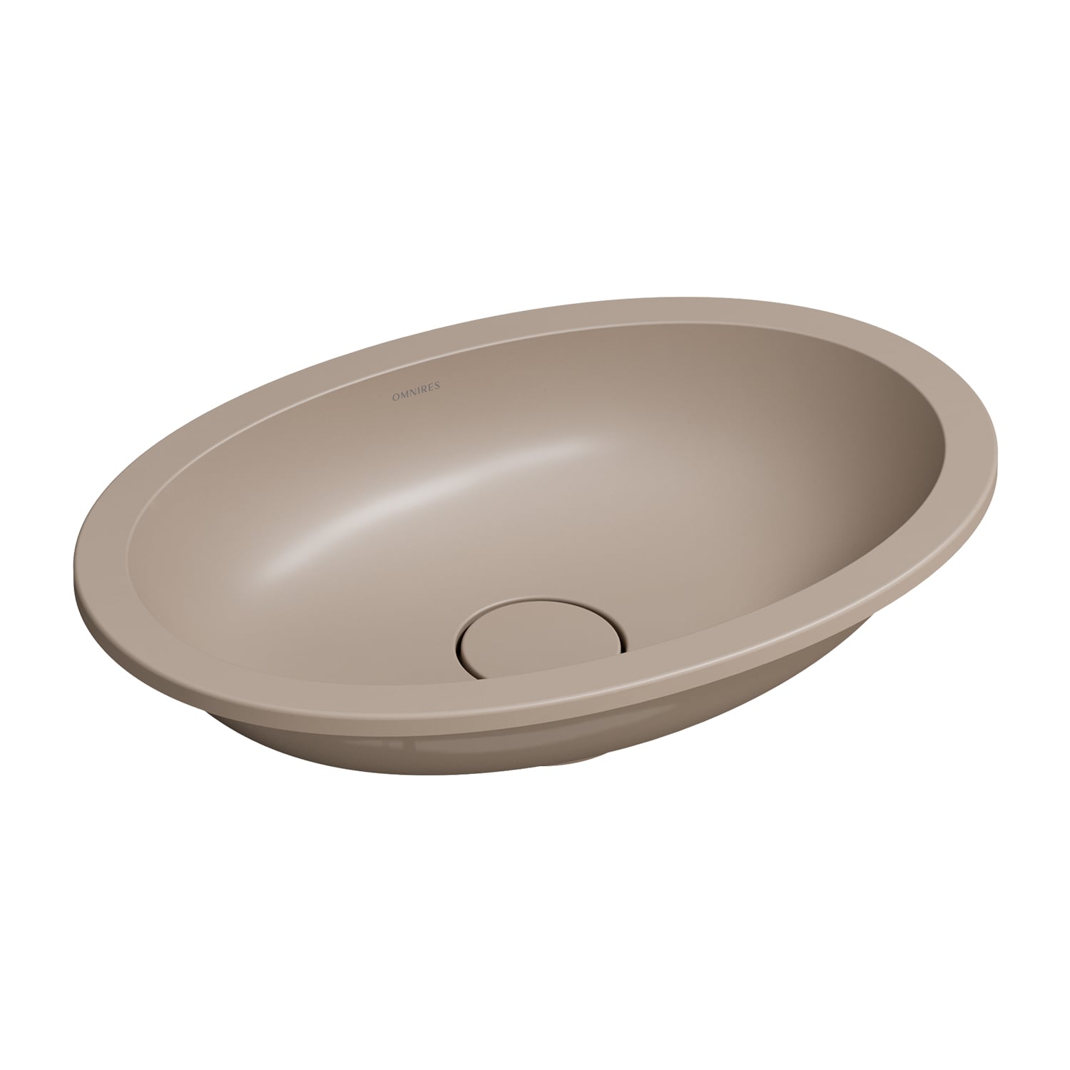 Omnires Shell M+ lavoar 48x31 cm ovale sub blat maro/bej SHELL480UPDB