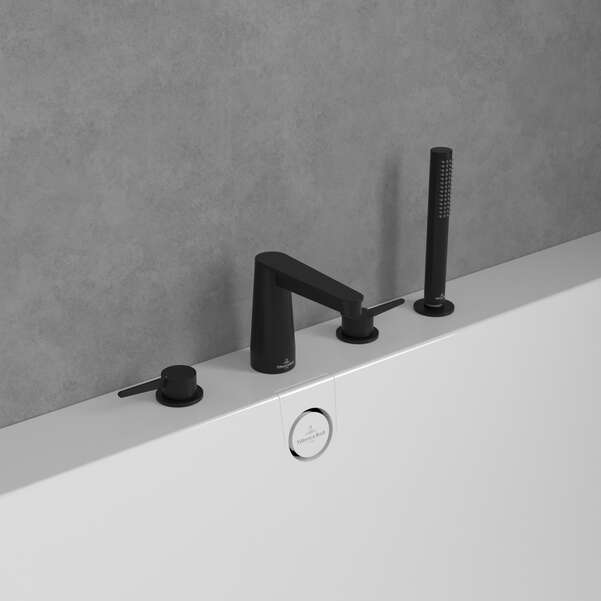 Villeroy & Boch Conum baterie cadă-duș cadă negru TVT127002000K5