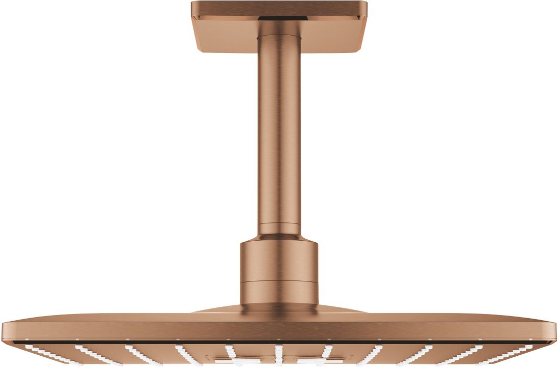 Grohe Rainshower cap de duș cu braț 31x31 cm pătrat Brushed Warm Sunset 26481DL0