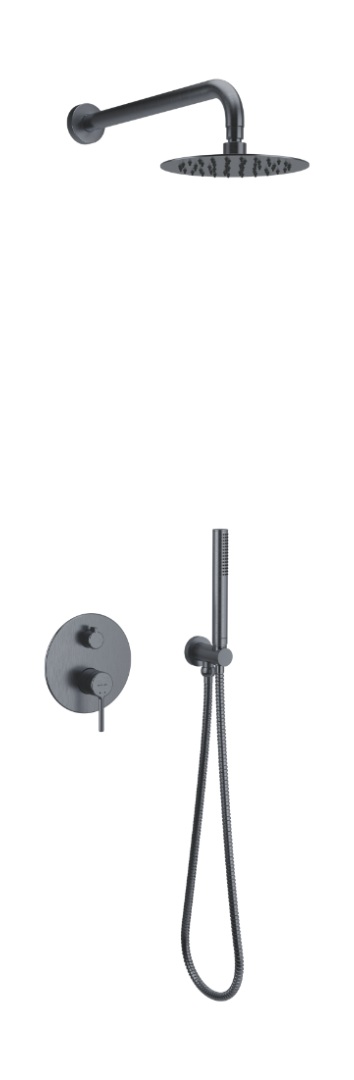 Excellent Pi set de duș ascuns cu duș de ploaie grafit AREX.SET.1245AB