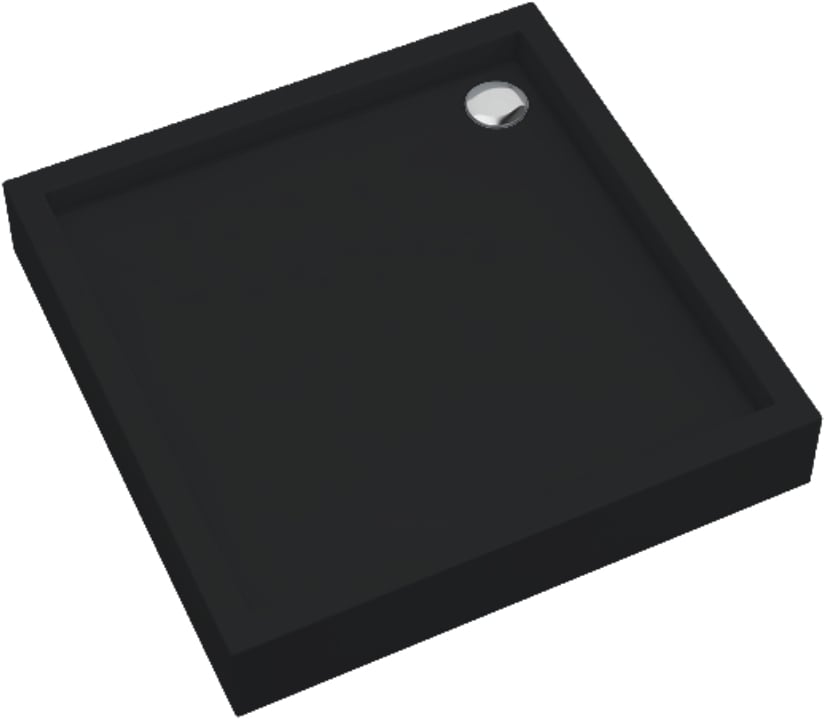 Schedpol Medium Black Mat cădiță de duș pătrată 90x90 cm negru 3.4731/C/MG