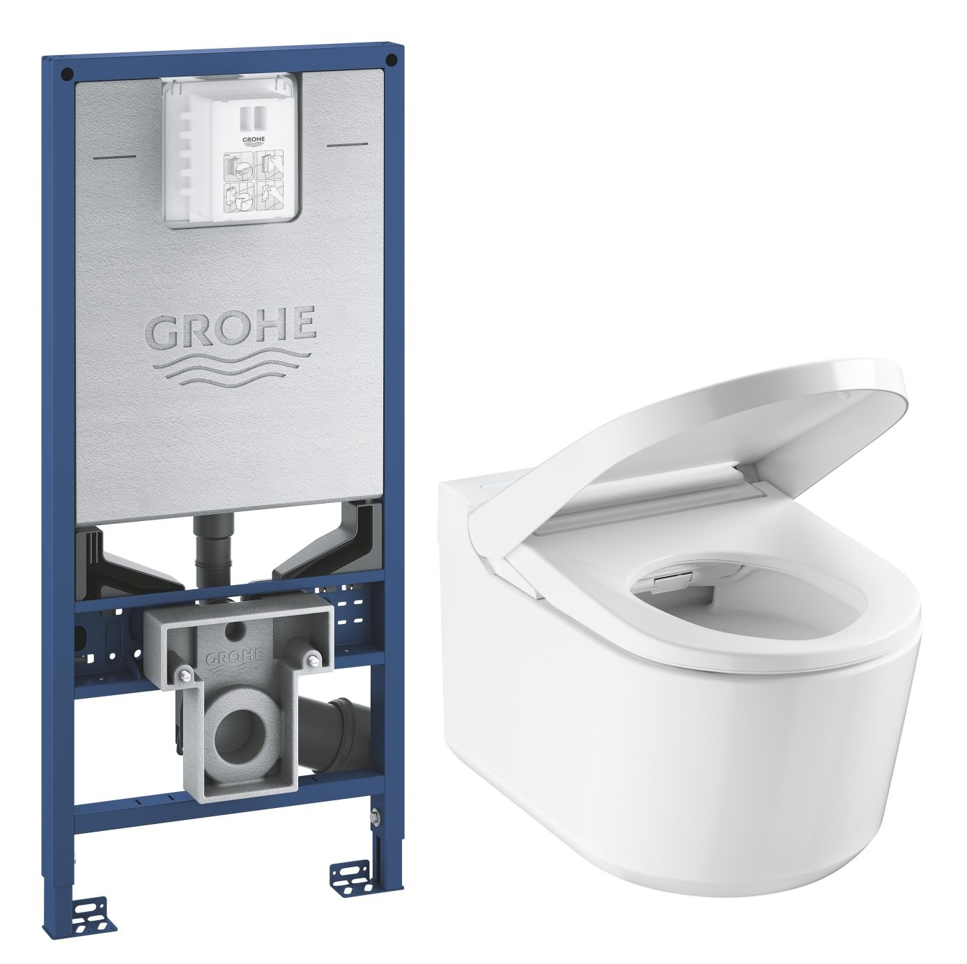Set toaletă cu spălare Grohe Sensia 36507SH0, cadru încastrat Grohe Rapid SLX 39596000