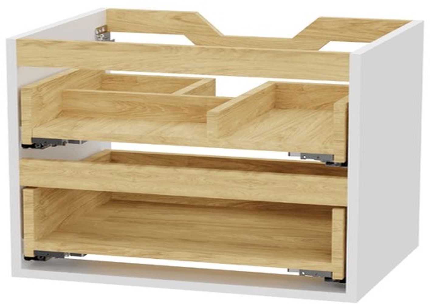 Excellent Tuto 2.0 corp dulap 80x46.5x50 cm sub chiuveta pe perete alb-stejar MLEX.2172.800.WHBL