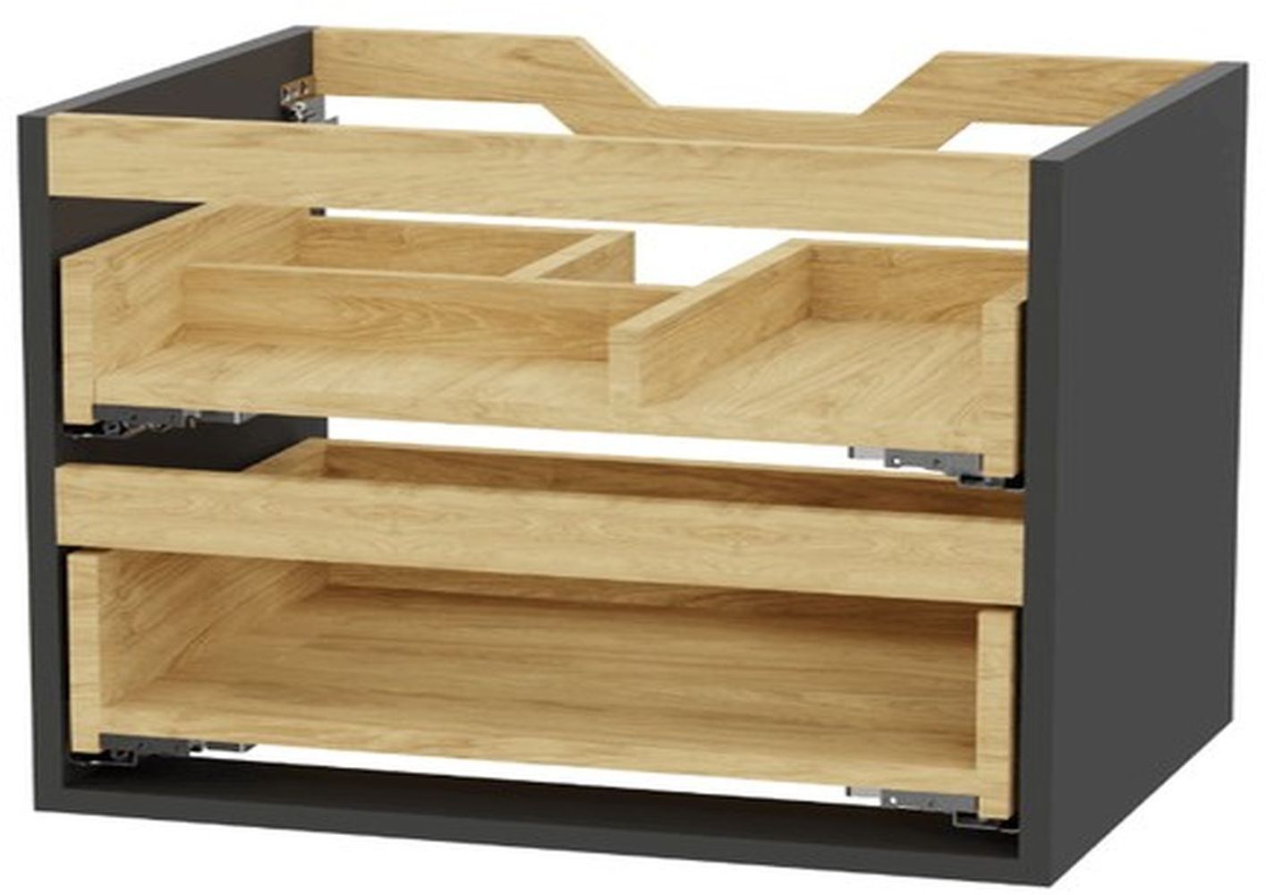 Excellent Tuto 2.0 corp dulap 80x46.5x50 cm sub chiuveta pe perete gri-stejar MLEX.2172.800.GRBL