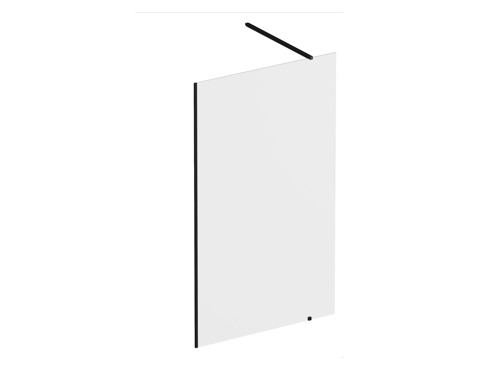 Ravak Walk-In Wall perete cabină de duș walk-in 80 cm negru mat/sticla transparentă GW9W4030SZ1