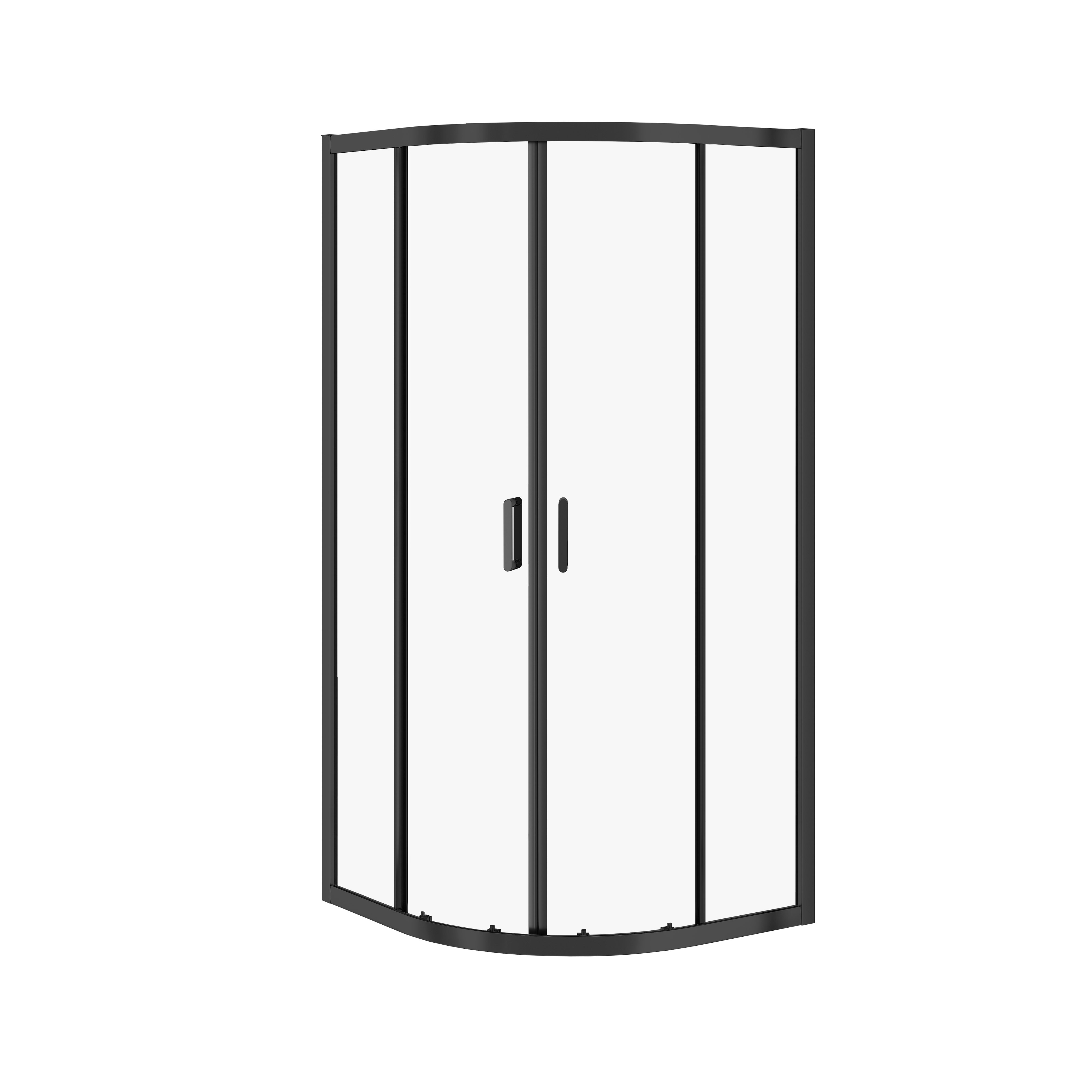 Cersanit Arteco cabină de duș 80x80 cm semicircular negru mat/sticlă transparentă S913-013