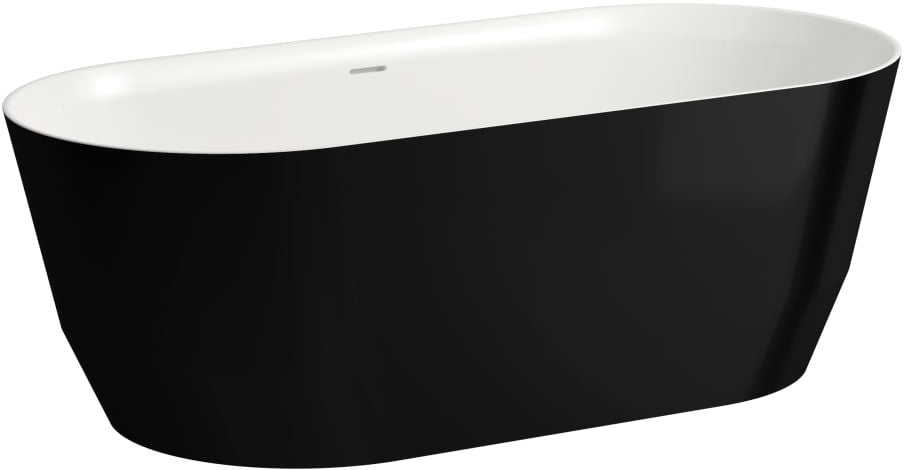 Laufen Pro cadă freestanding 165x75 cm ovală alb-negru H2399520640001