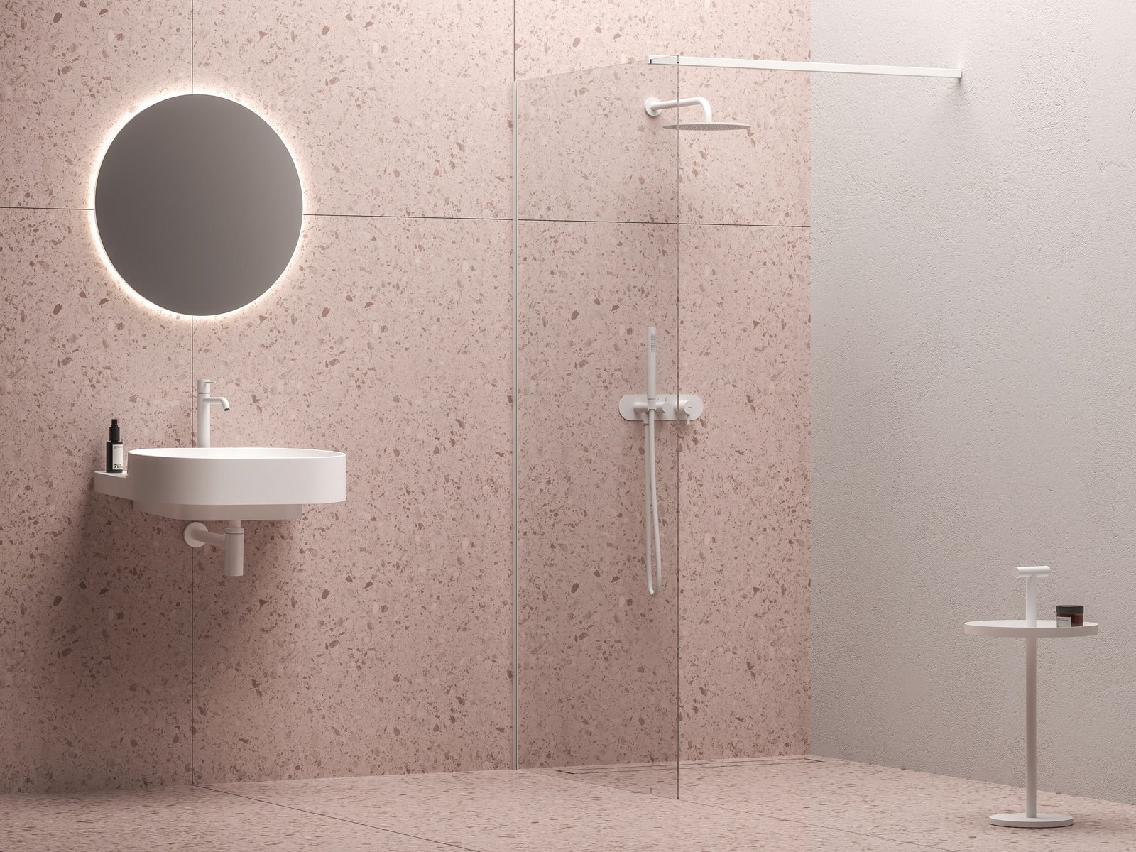 Ravak Walk-In Wall perete cabină de duș walk-in 90 cm alb mat/sticla transparentă GW9W70E0SZ1