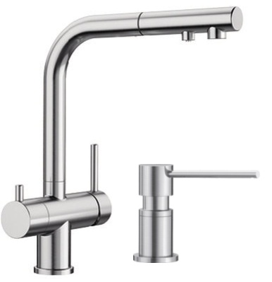 Set baterie bucătărie Blanco Fontas-S II 525199, dozator de lichid Blanco Lato 525809