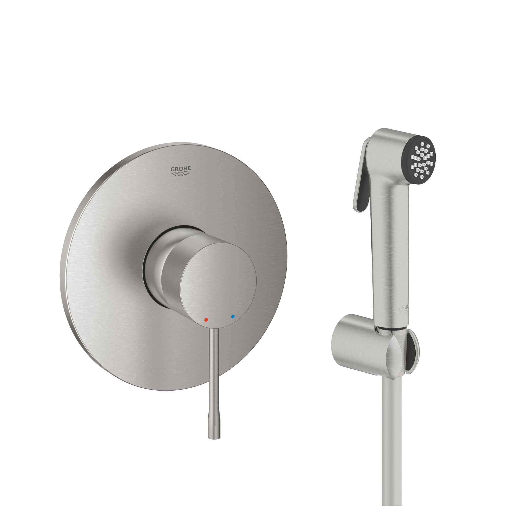 Set baterie de duș Grohe Essence 24057DC1, set baterie bideu Grohe Tempesta 27513DC1