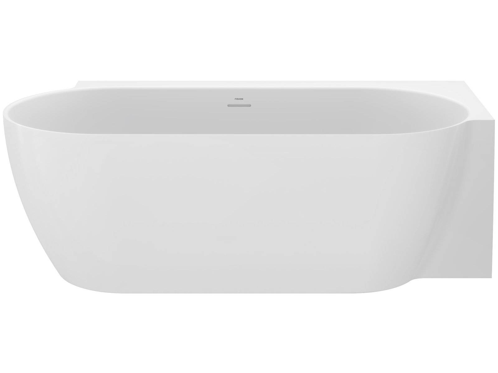 Ravak Freedom Corner II Tec cadă de colț 175x86 cm ovală alb CC81A00000