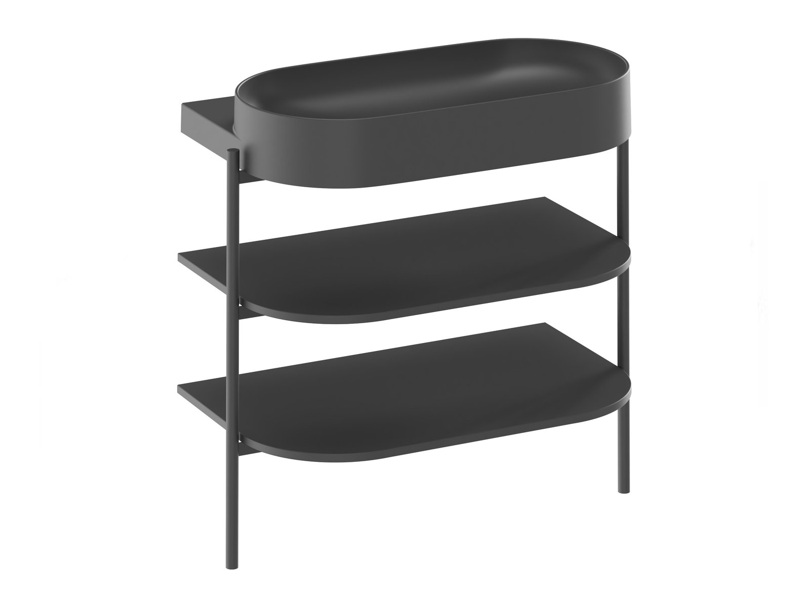 Ravak Yard consolă 86.8x49.5x76.5 cm sub chiuveta pe picioare negru D80000D006