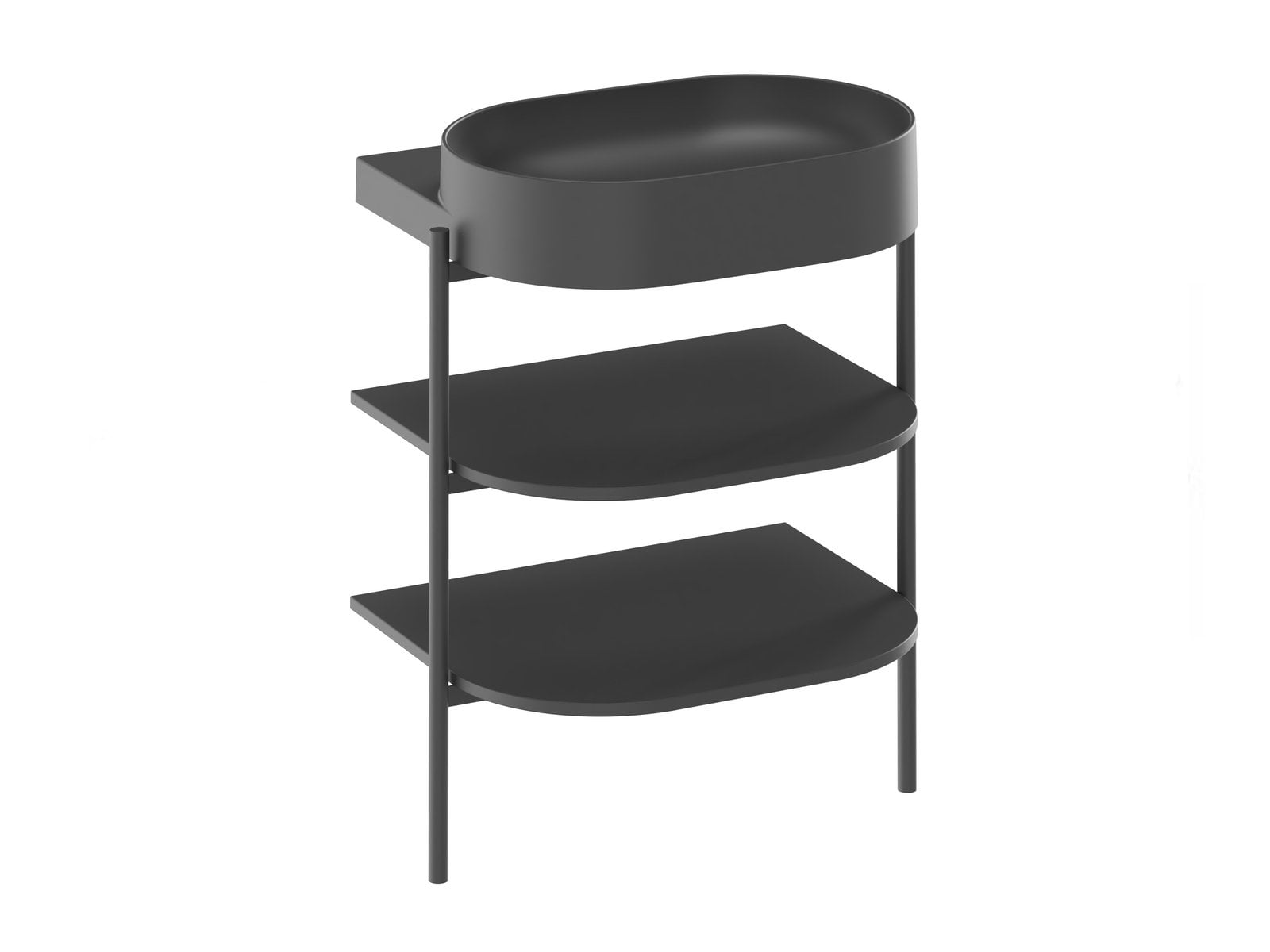 Ravak Yard consolă 66.8x49.5x76.5 cm sub chiuveta pe picioare negru D80000D005