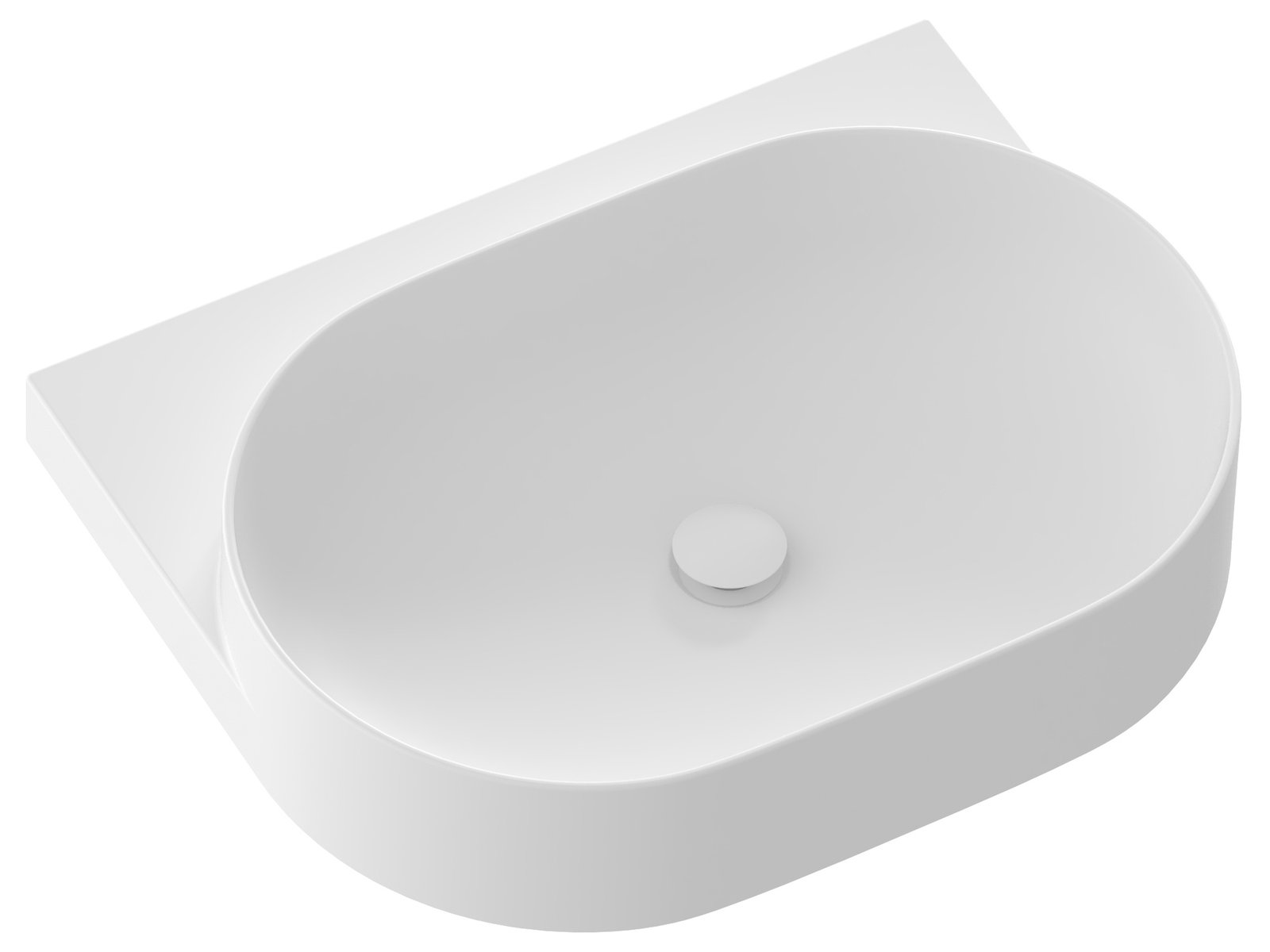 Ravak Yard lavoar 60.5x50 cm semicircular clasică-mobilier alb XJX0E060000