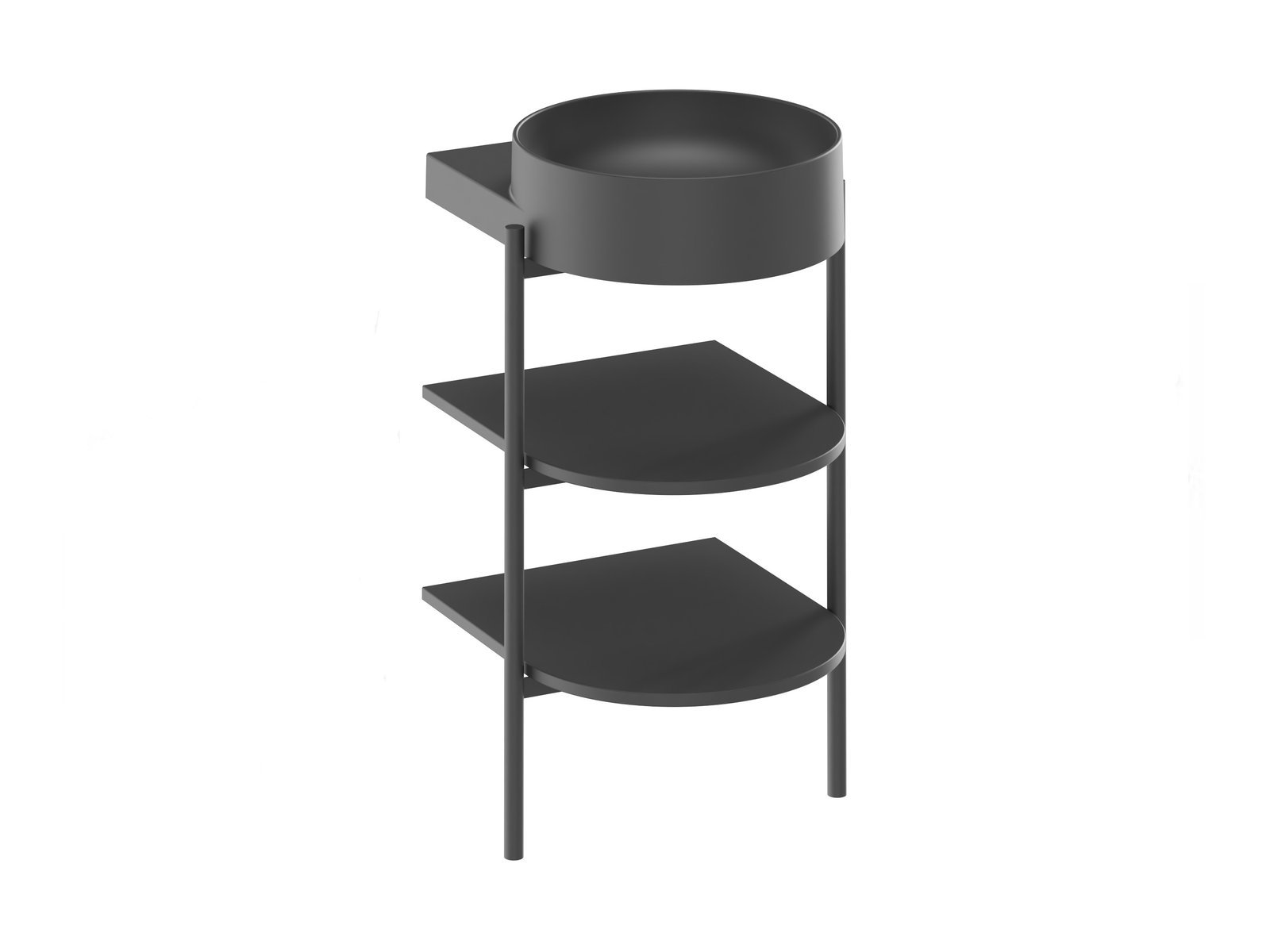 Ravak Yard consolă 46.8x49.5x76.5 cm sub chiuveta pe picioare negru D80000D004