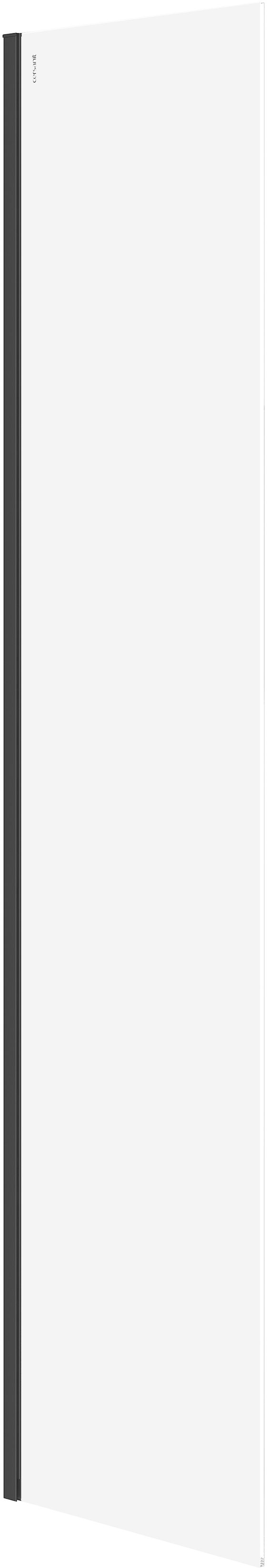 Cersanit Mille perete cabină de duș walk-in 50 cm negru mat/sticla transparentă S161-016