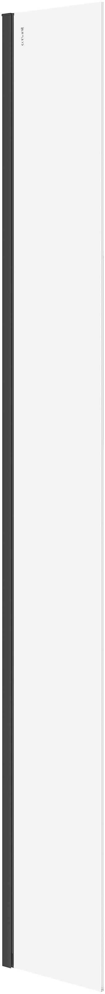 Cersanit Mille perete cabină de duș walk-in 30 cm negru mat/sticla transparentă S161-015